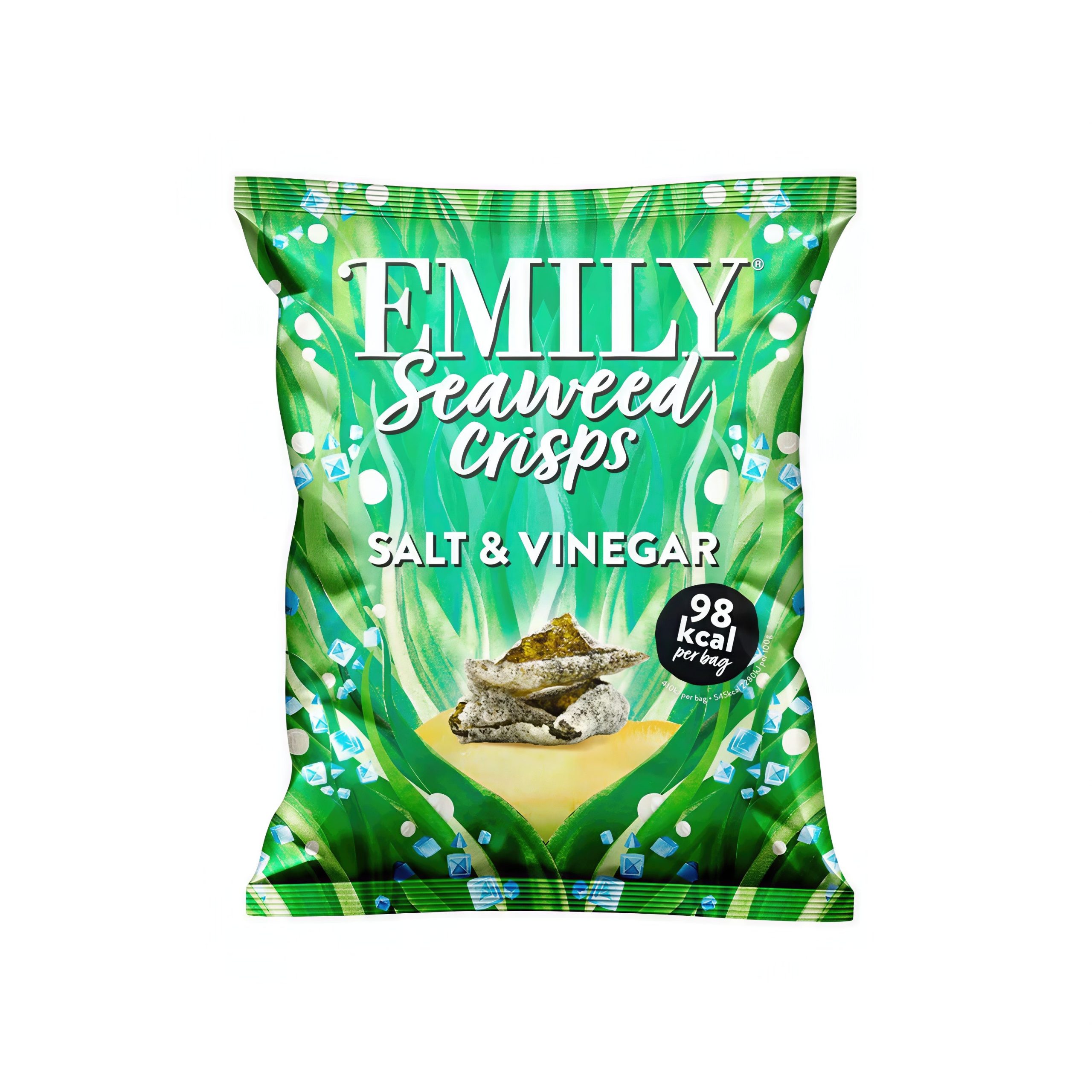 Křupky z mořských řas s octem a mořskou solí 18 g   EMILY