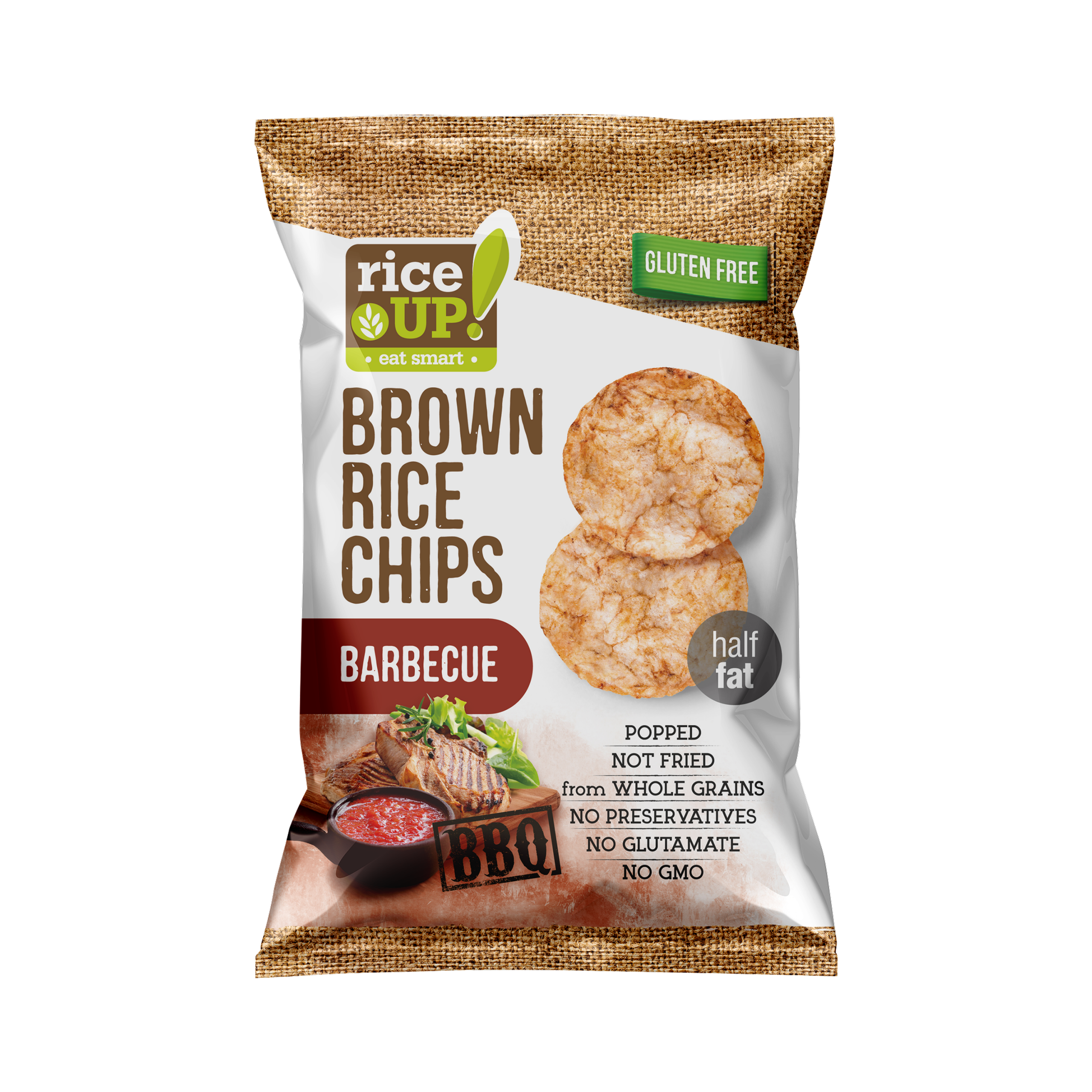 Chipsy rýžové barbecue 60 g   RICE UP Chipsy rýžové barbecue 60 g   RICE UP