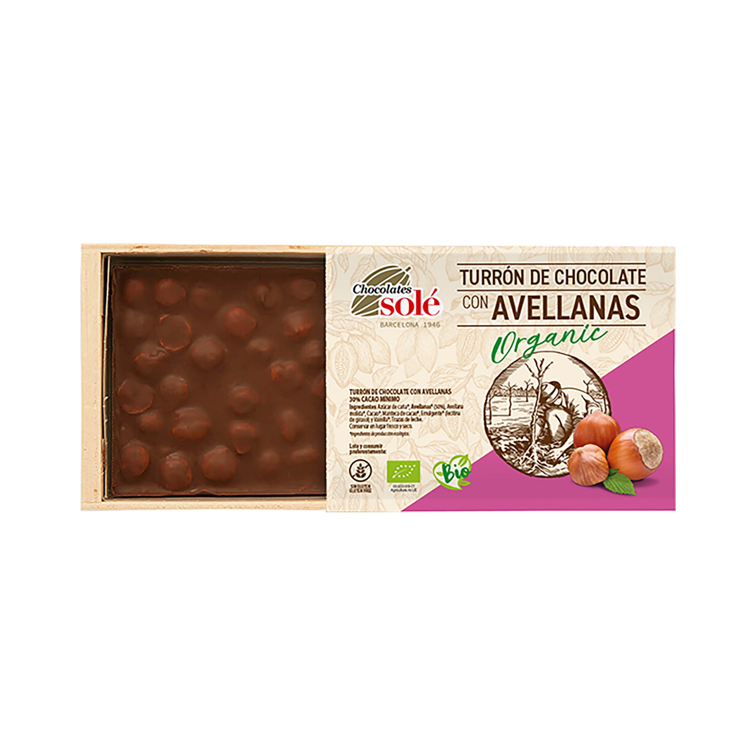 Nugát s lískovými oříšky vegan 200 g BIO   SOLÉ Nugát s lískovými oříšky vegan 200 g BIO   SOLÉ