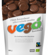 Vego Pecičky čokoládové s lískovými oříšky vegan BIO (180 g) - bez obsahu mléka