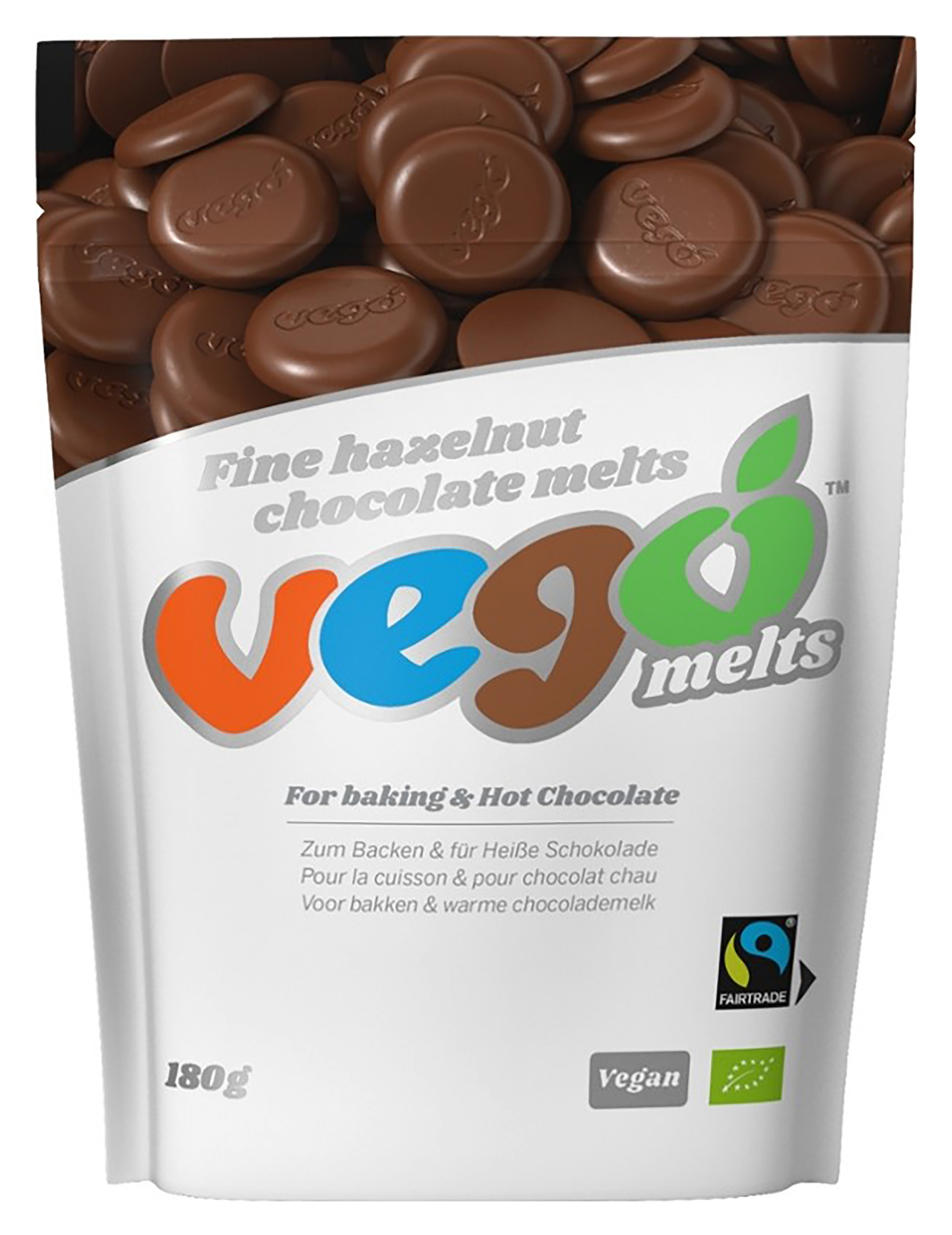 Vego Pecičky čokoládové s lískovými oříšky vegan BIO (180 g) - bez obsahu mléka