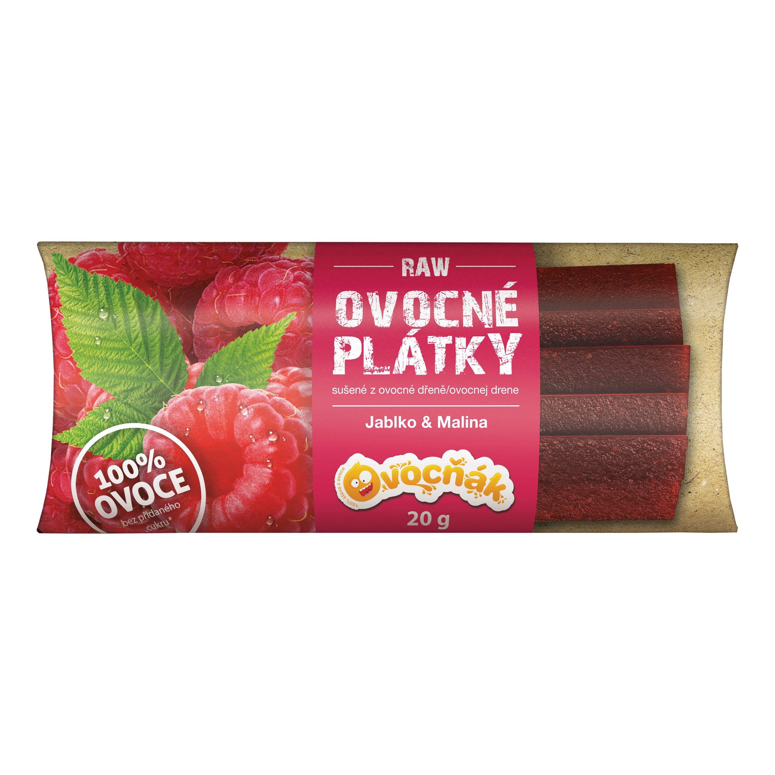 Plátky ovocné jablko-malina 20 g   OVOCŇÁK Plátky ovocné jablko-malina 20 g   OVOCŇÁK
