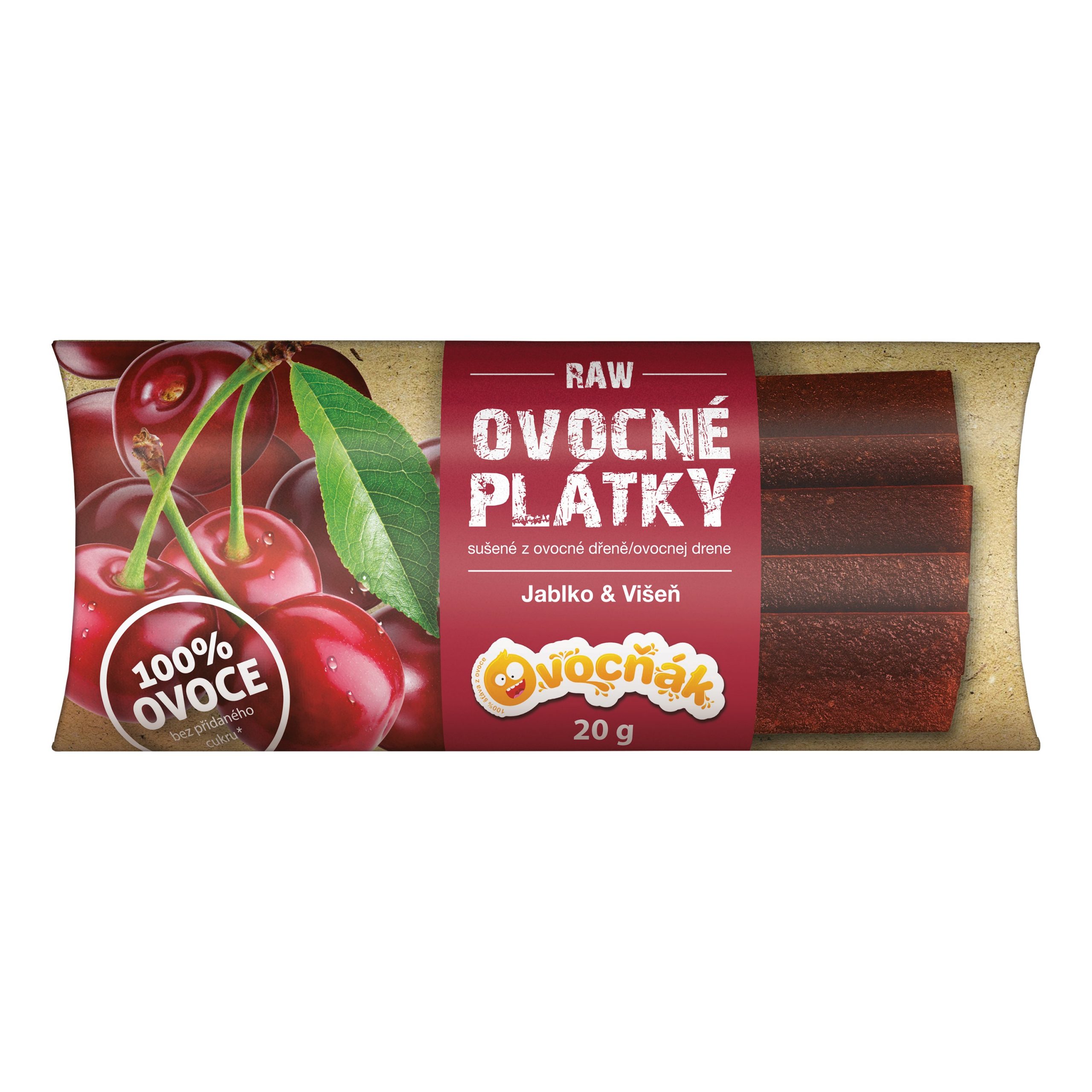 Plátky ovocné jablko-višeň 20 g   OVOCŇÁK Plátky ovocné jablko-višeň 20 g   OVOCŇÁK
