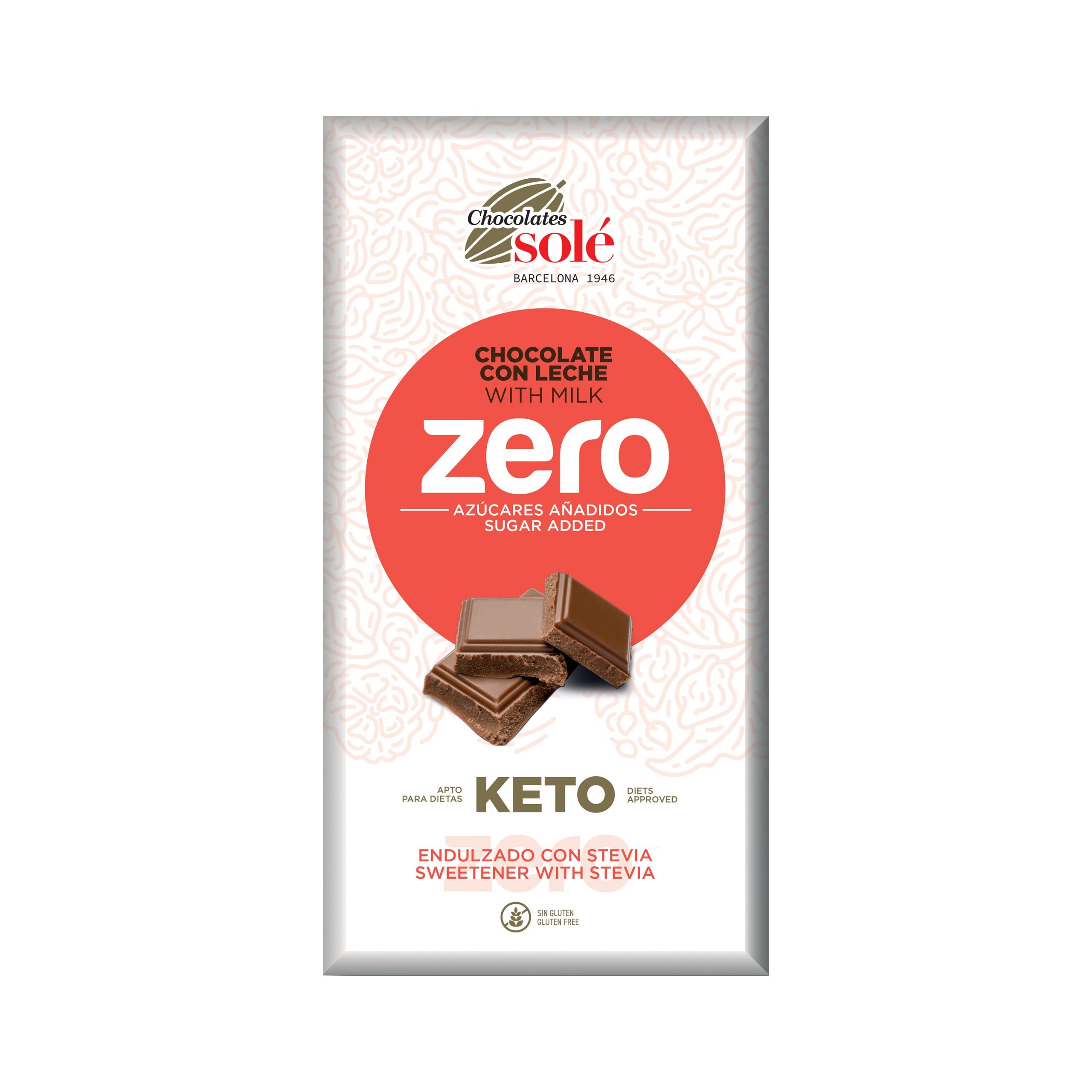 Čokoláda mléčná se stévií bez cukru 100 g   SOLÉ Čokoláda mléčná se stévií bez cukru 100 g   SOLÉ