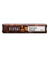 Tyčinka čokoládová mléčná espresso 40 g BIO   VIVANI