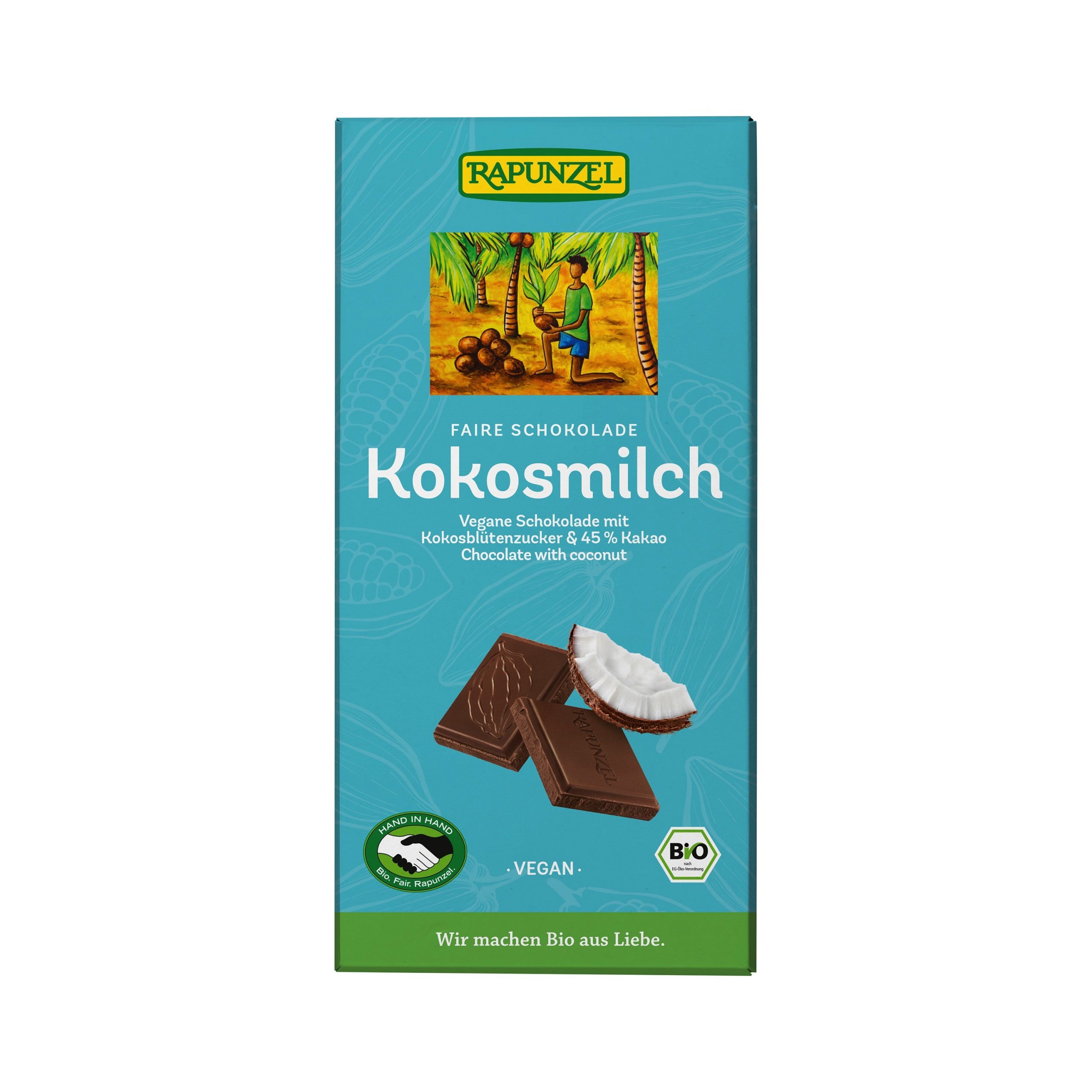Čokoláda kokosové mléko vegan 80 g BIO   RAPUNZEL Čokoláda kokosové mléko vegan 80 g BIO   RAPUNZEL