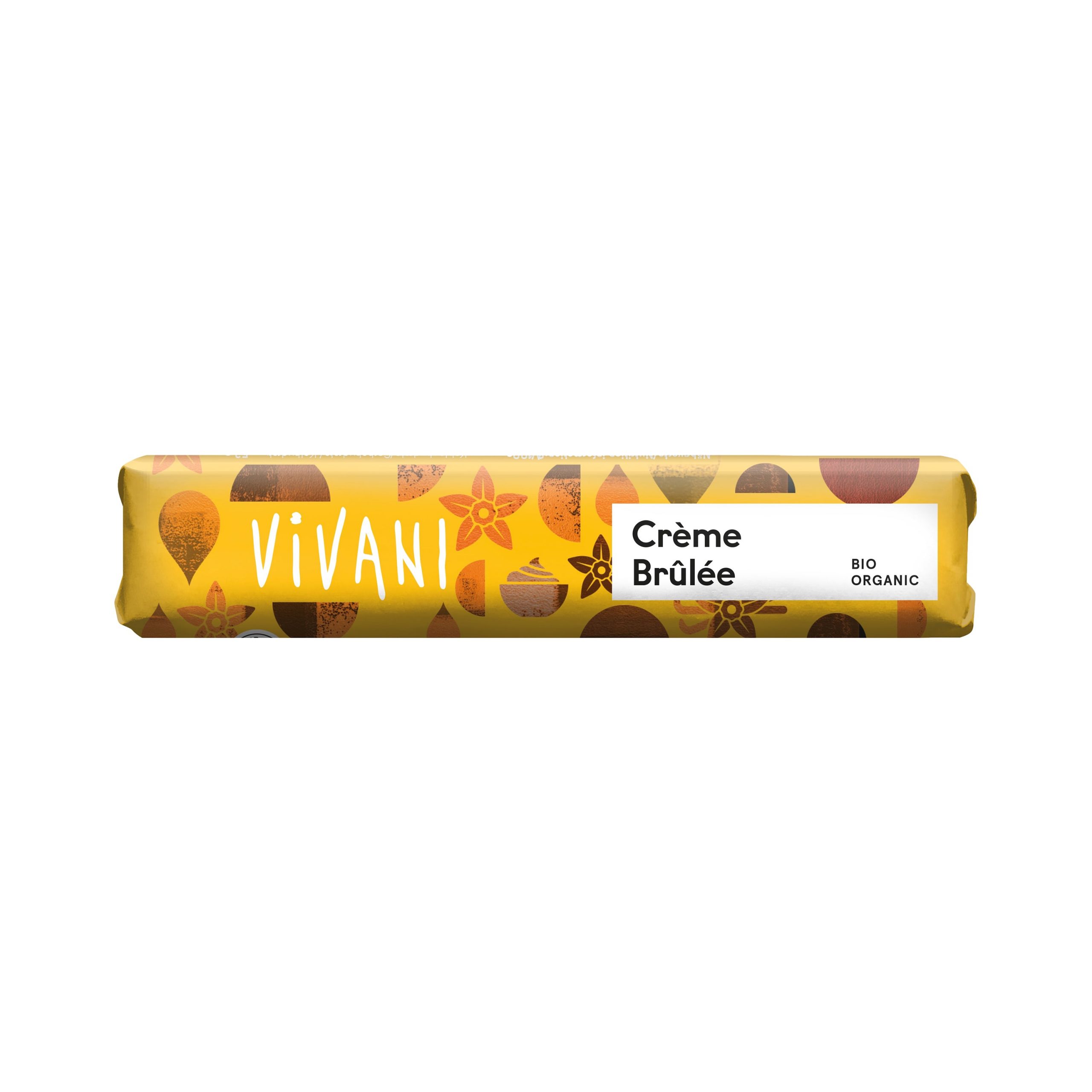 Tyčinka mléčná čokoláda Creme brulée 40 g BIO   VIVANI Tyčinka mléčná čokoláda Creme brulée 40 g BIO   VIVANI