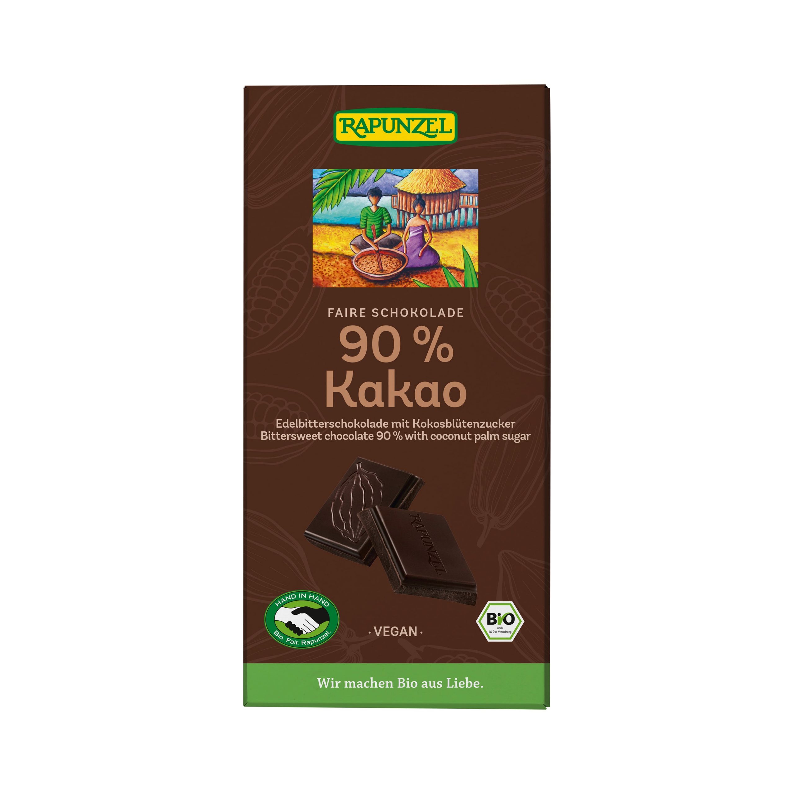 Čokoláda hořká 90 % s kokosovým cukrem 80 g BIO   RAPUNZEL Čokoláda hořká 90 % s kokosovým cukrem 80 g BIO   RAPUNZEL