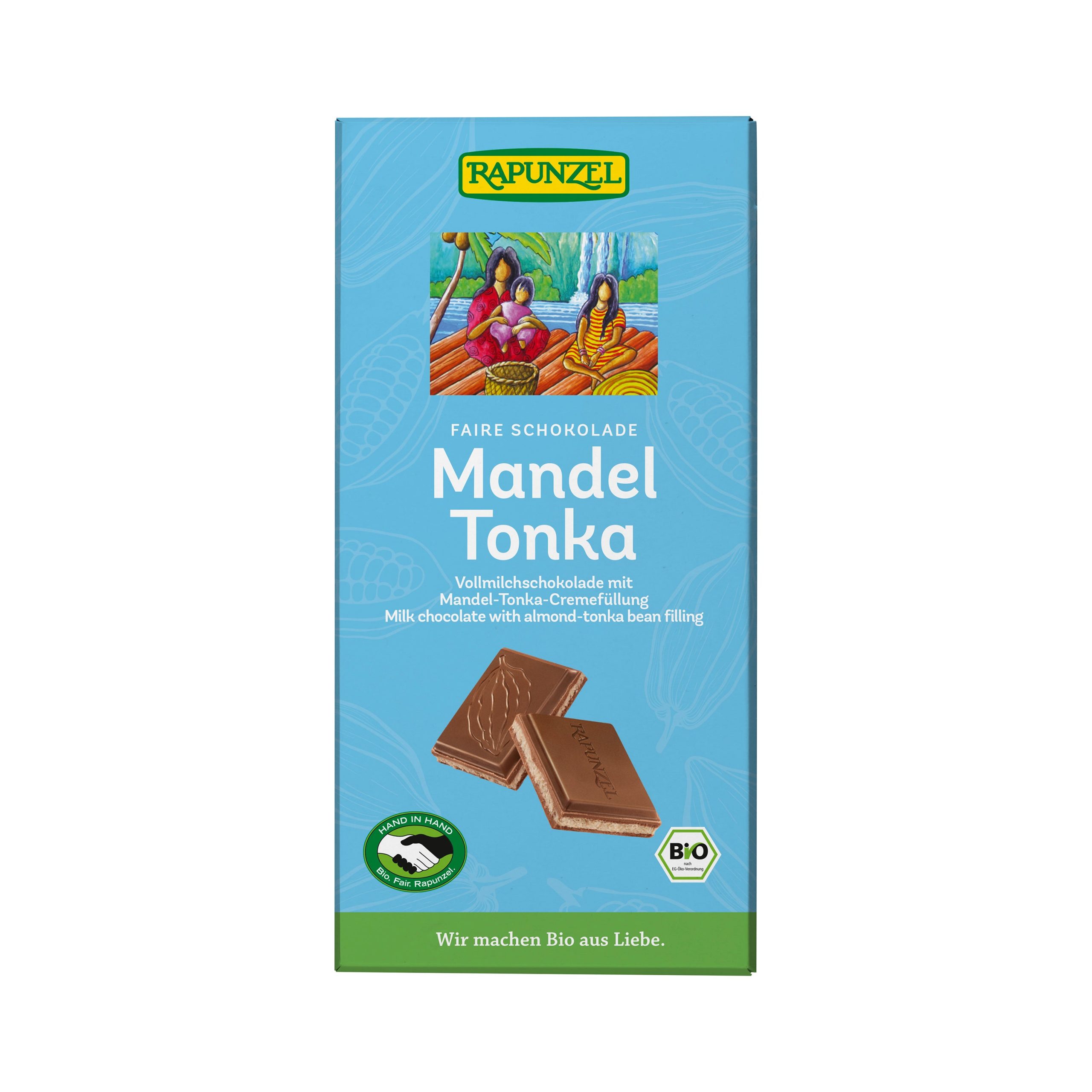 Čokoláda mléčná Mandle Tonka 100 g BIO RAPUNZEL Čokoláda mléčná Mandle Tonka 100 g BIO RAPUNZEL