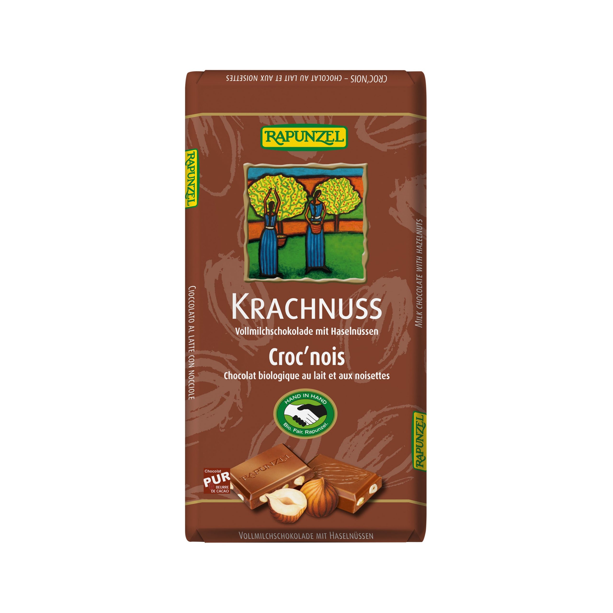 Čokoláda mléčná s celými oříšky 100 g BIO   RAPUNZEL Čokoláda mléčná s celými oříšky 100 g BIO   RAPUNZEL