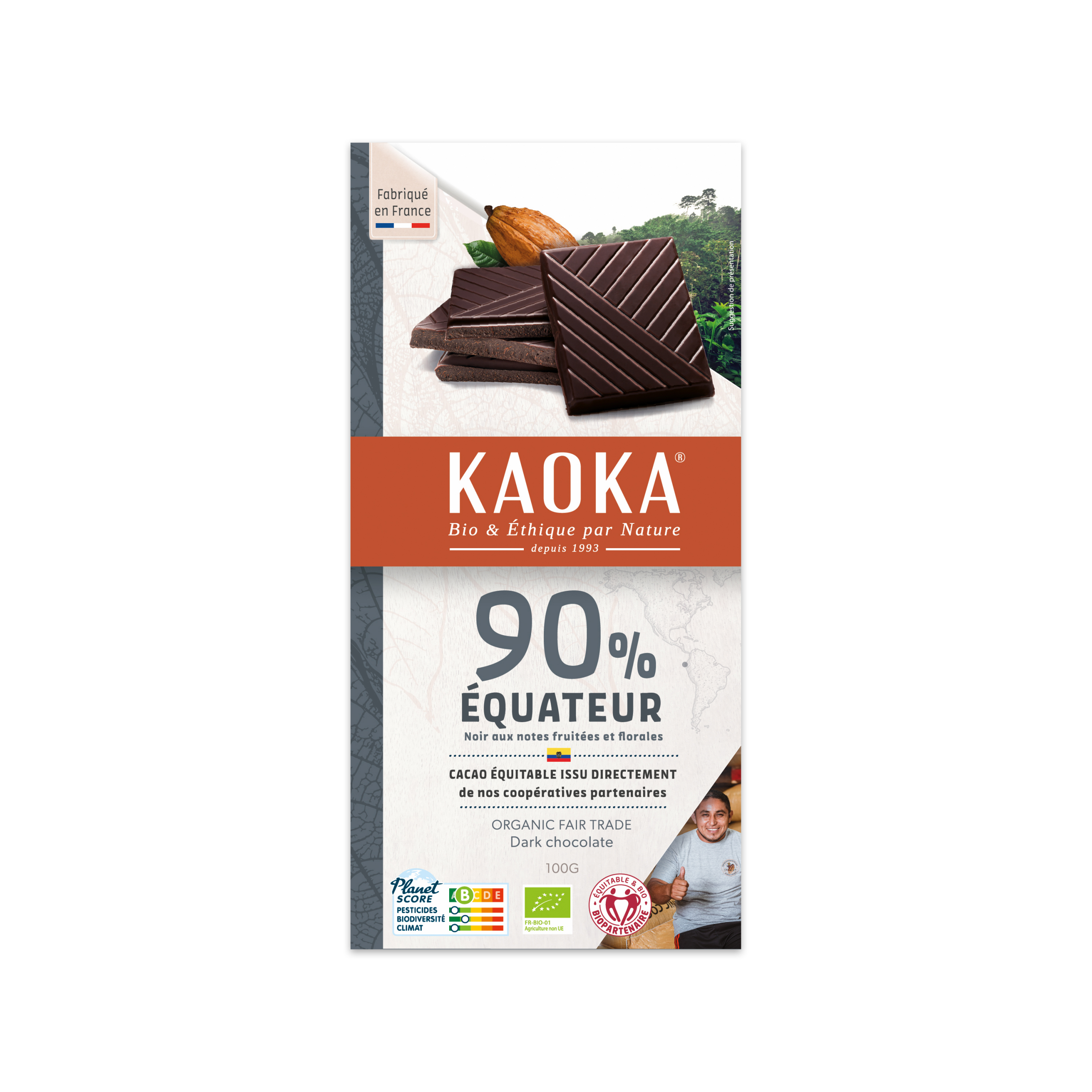 Čokoláda hořká Ekvádor 90 % 100 g BIO KAOKA Čokoláda hořká Ekvádor 90 % 100 g BIO KAOKA