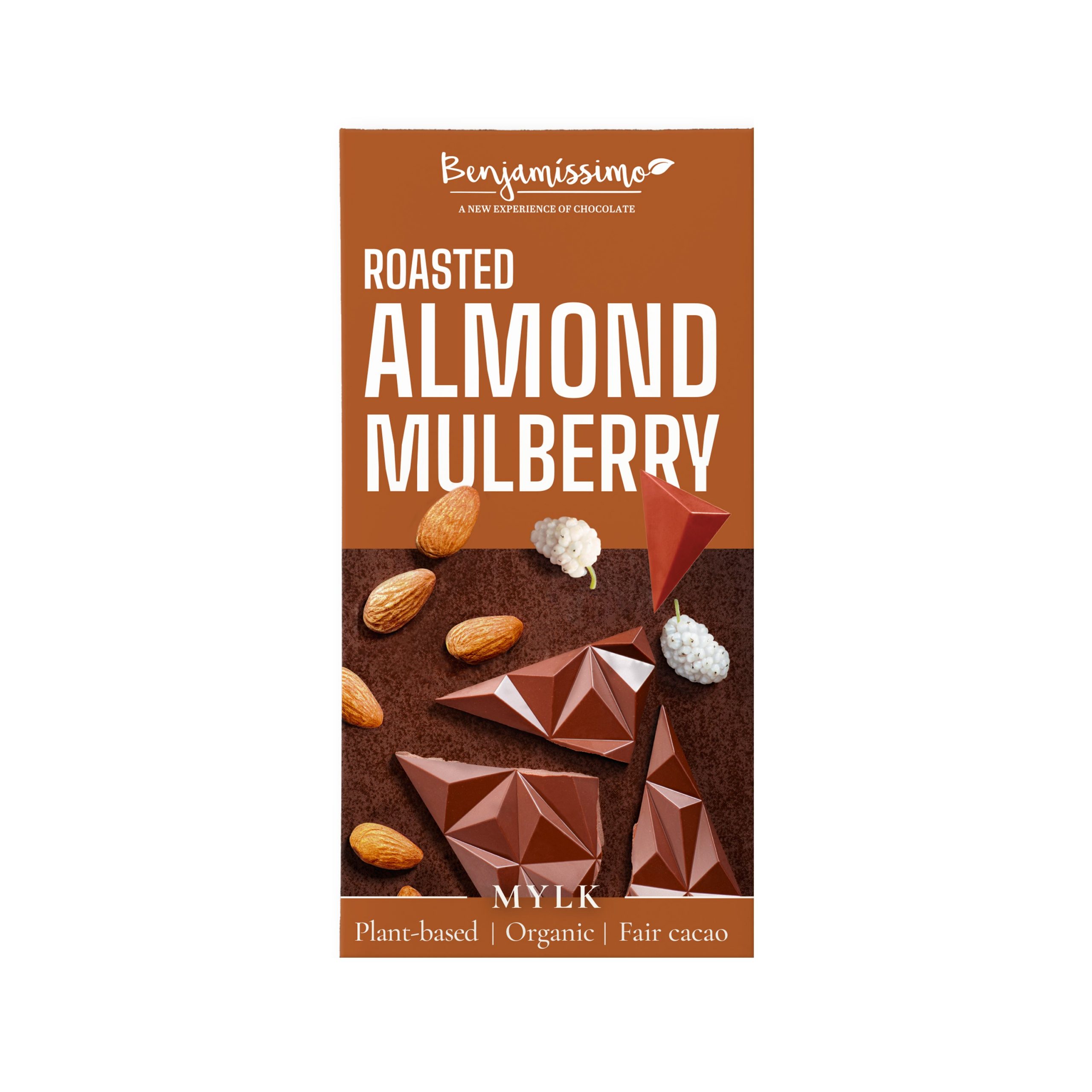 Čokoláda pražené mandle-moruše 60 g BIO BENJAMÍSSIMO Čokoláda pražené mandle-moruše 60 g BIO BENJAMÍSSIMO