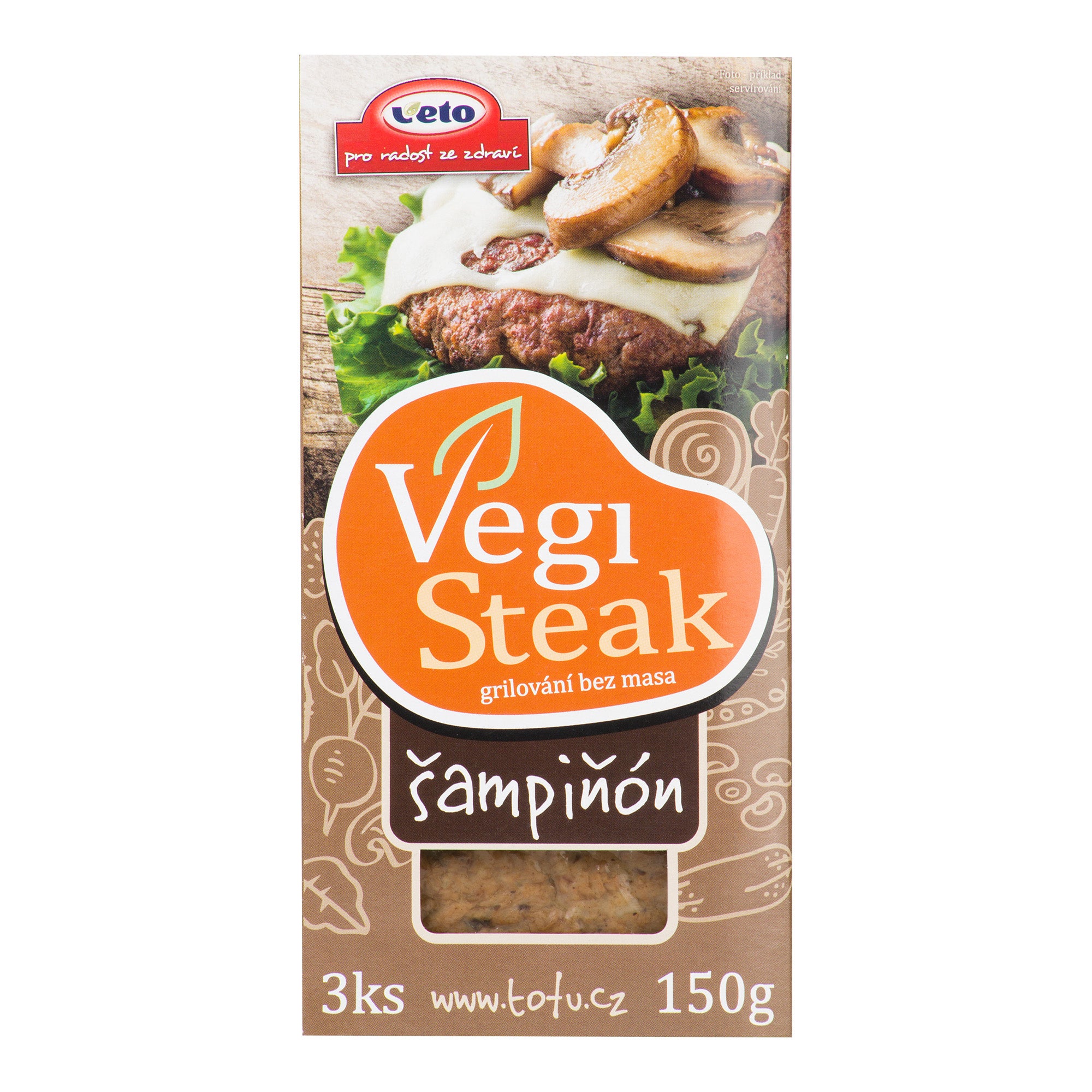 Vegi steak šampiňón 150 g VETO ECO Vegi steak šampiňón 150 g VETO ECO