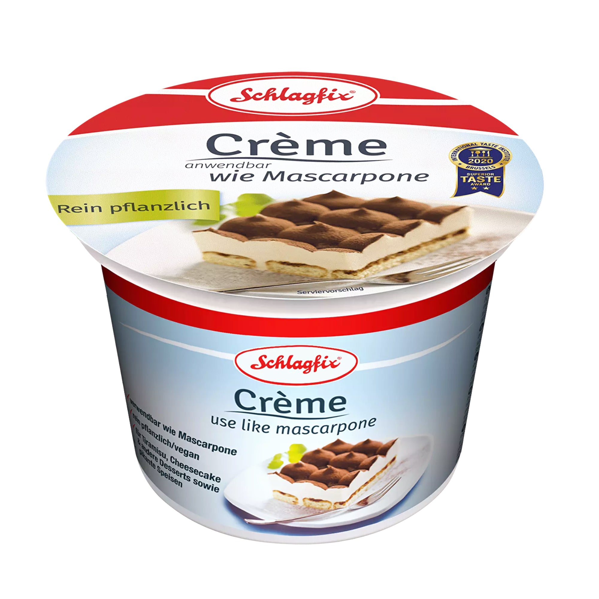 Krém veganský ve stylu mascarpone 250 g SCHLAGFIX Krém veganský ve stylu mascarpone 250 g SCHLAGFIX