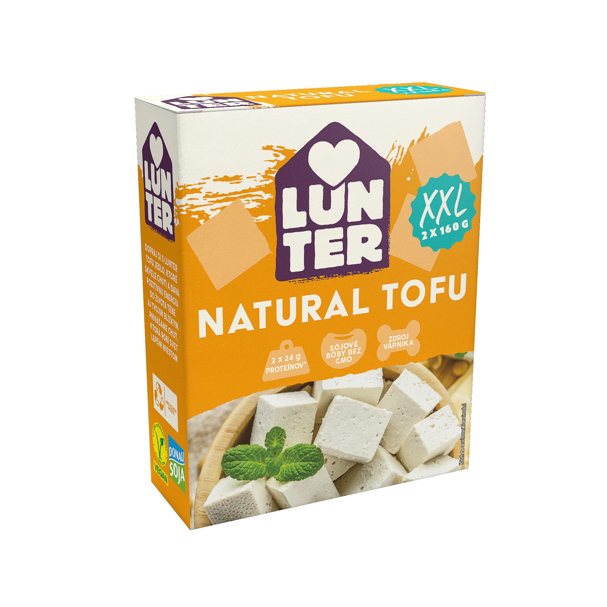 Tofu natural XXL 320 g (2×160 g)   LUNTER Tofu natural XXL 320 g (2x160 g)   LUNTER