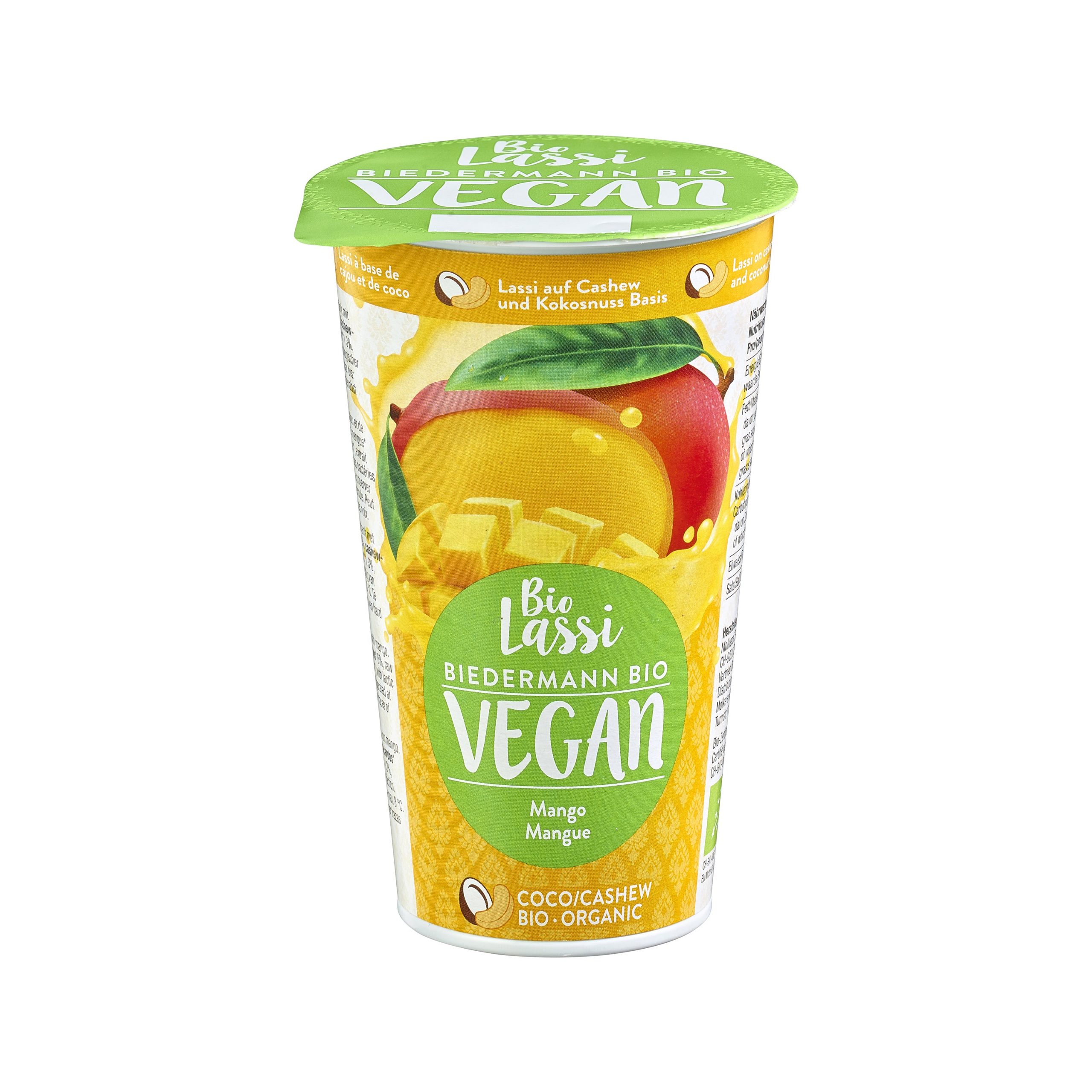 Nápoj lassi s mangovým pyré vegan 230 ml BIO   BIEDERMANN Nápoj lassi s mangovým pyré vegan 230 ml BIO   BIEDERMANN