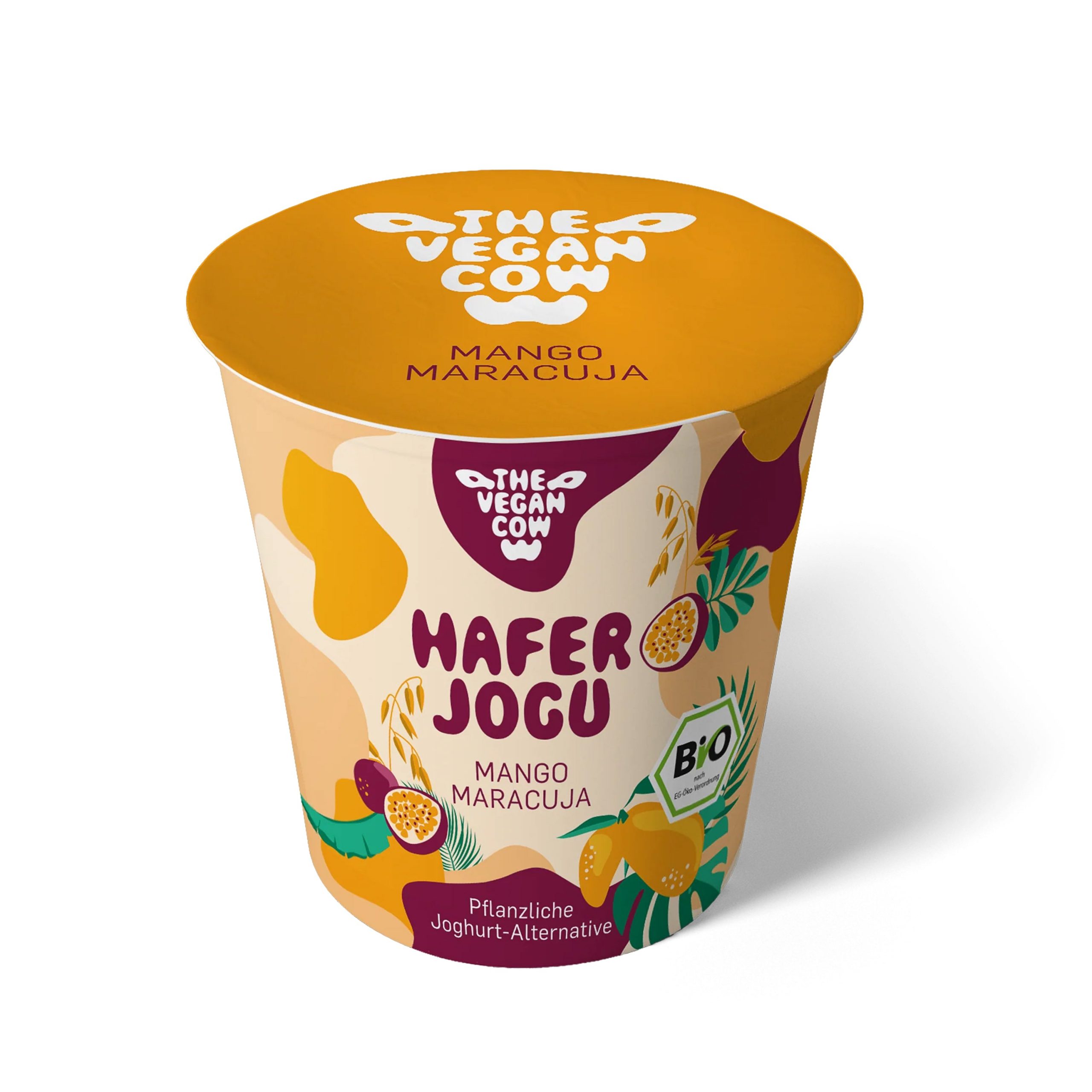 Dezert ovesný fermentovaný s mangem a marakujou 150 g BIO   THE VEGAN COW