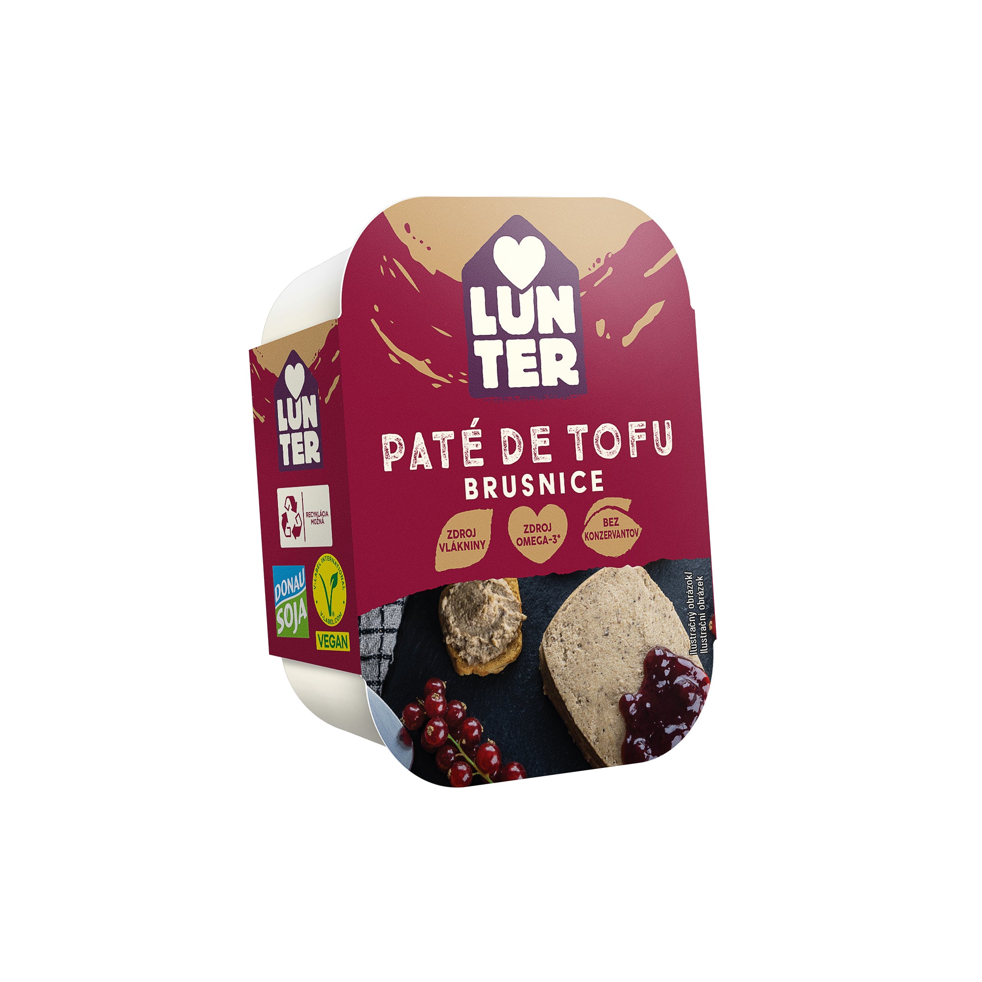 Paté z tofu s brusinkami 150 g   LUNTER Paté z tofu s brusinkami 150 g   LUNTER