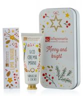 laSaponaria Dárková sada pro péči o ruce a nehty - Vanilka & Kakao - v krásné krabičce