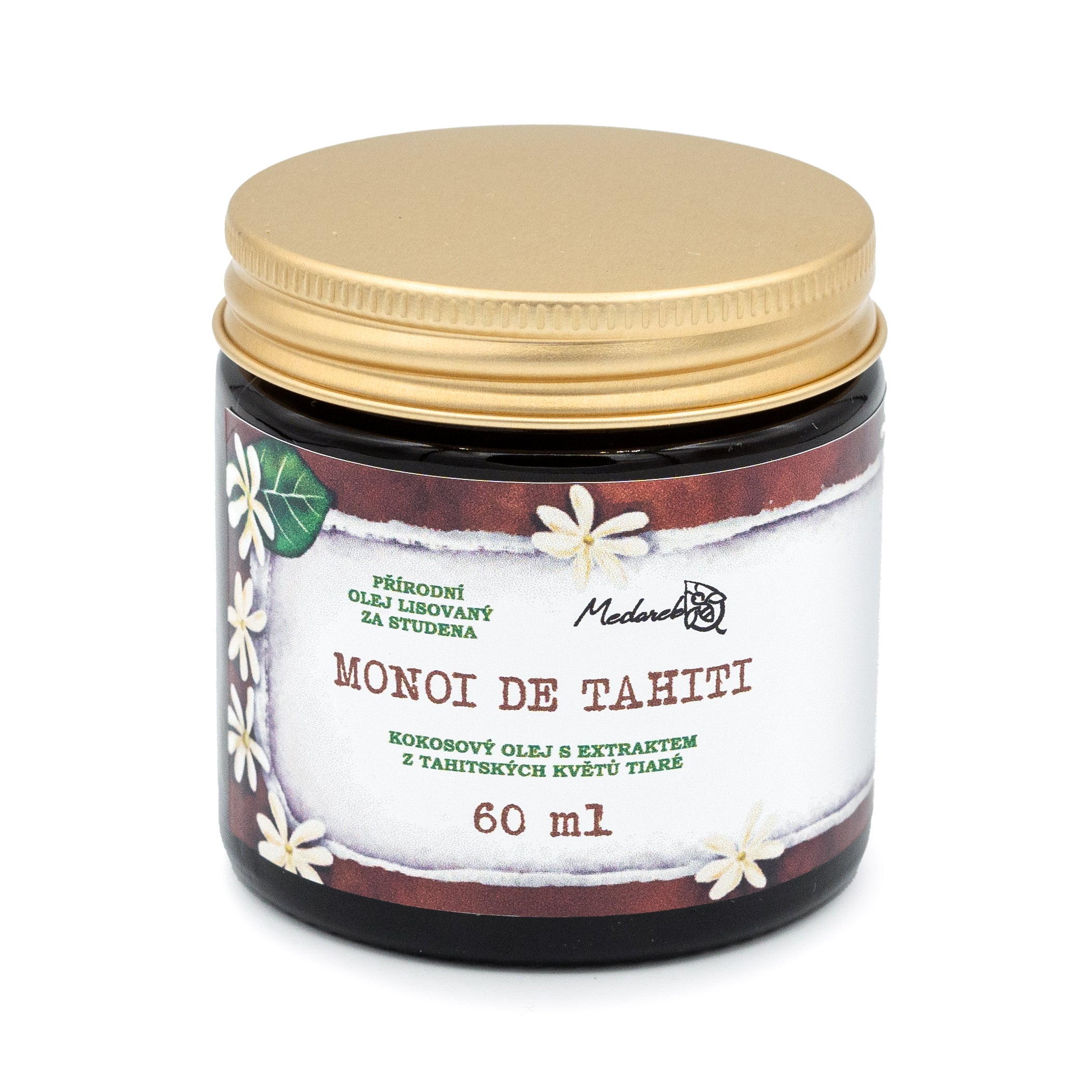 Medarek Kokosový olej Monoi de Tahiti (60 ml) – s květinovou vůní Medarek Kokosový olej Monoi de Tahiti (60 ml) - s květinovou vůní