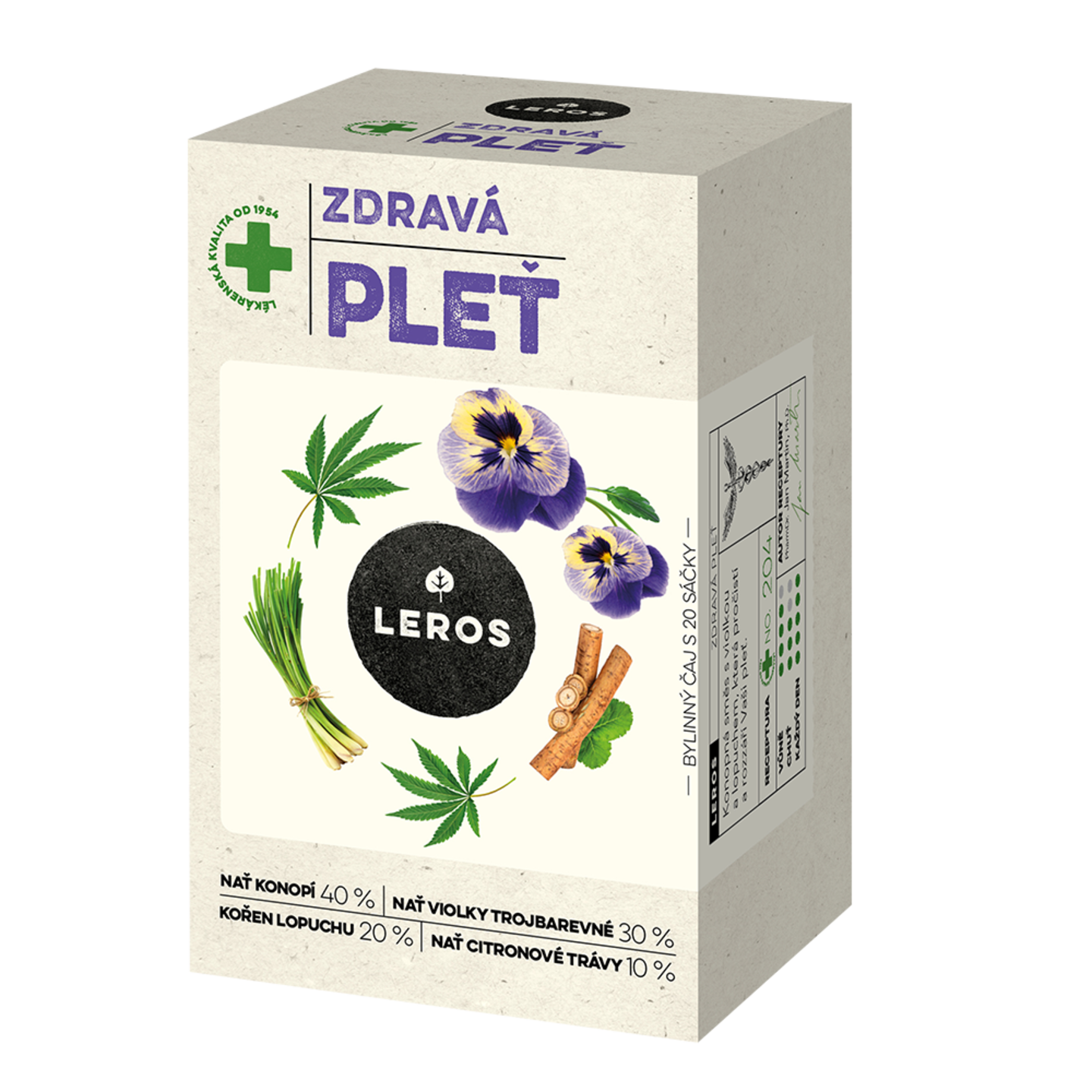 LEROS Bylinný čaj Zdravá pleť – nálev. sáčky (20 x 1 LEROS Bylinný čaj Zdravá pleť - nálev. sáčky (20 x 1