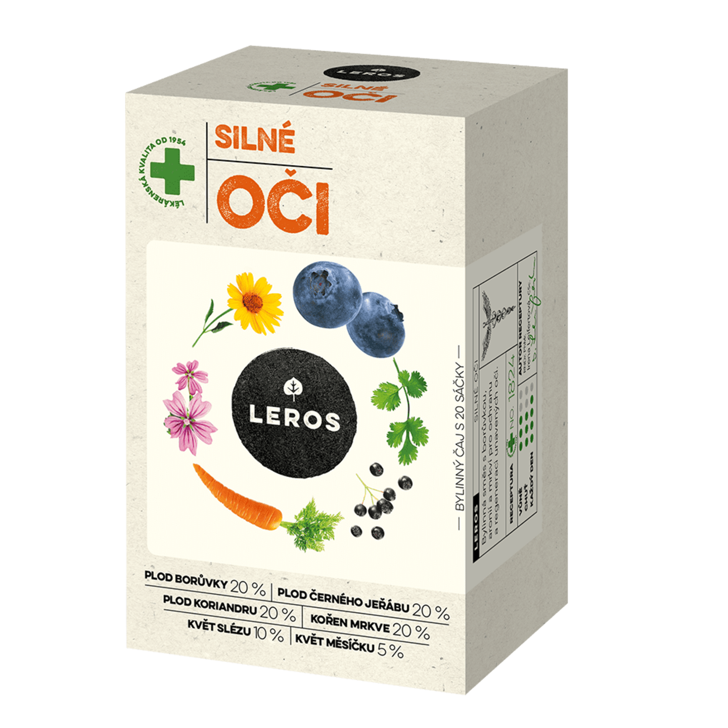 LEROS Bylinný čaj Silné oči – nálev. sáčky (20 x 1 LEROS Bylinný čaj Silné oči - nálev. sáčky (20 x 1