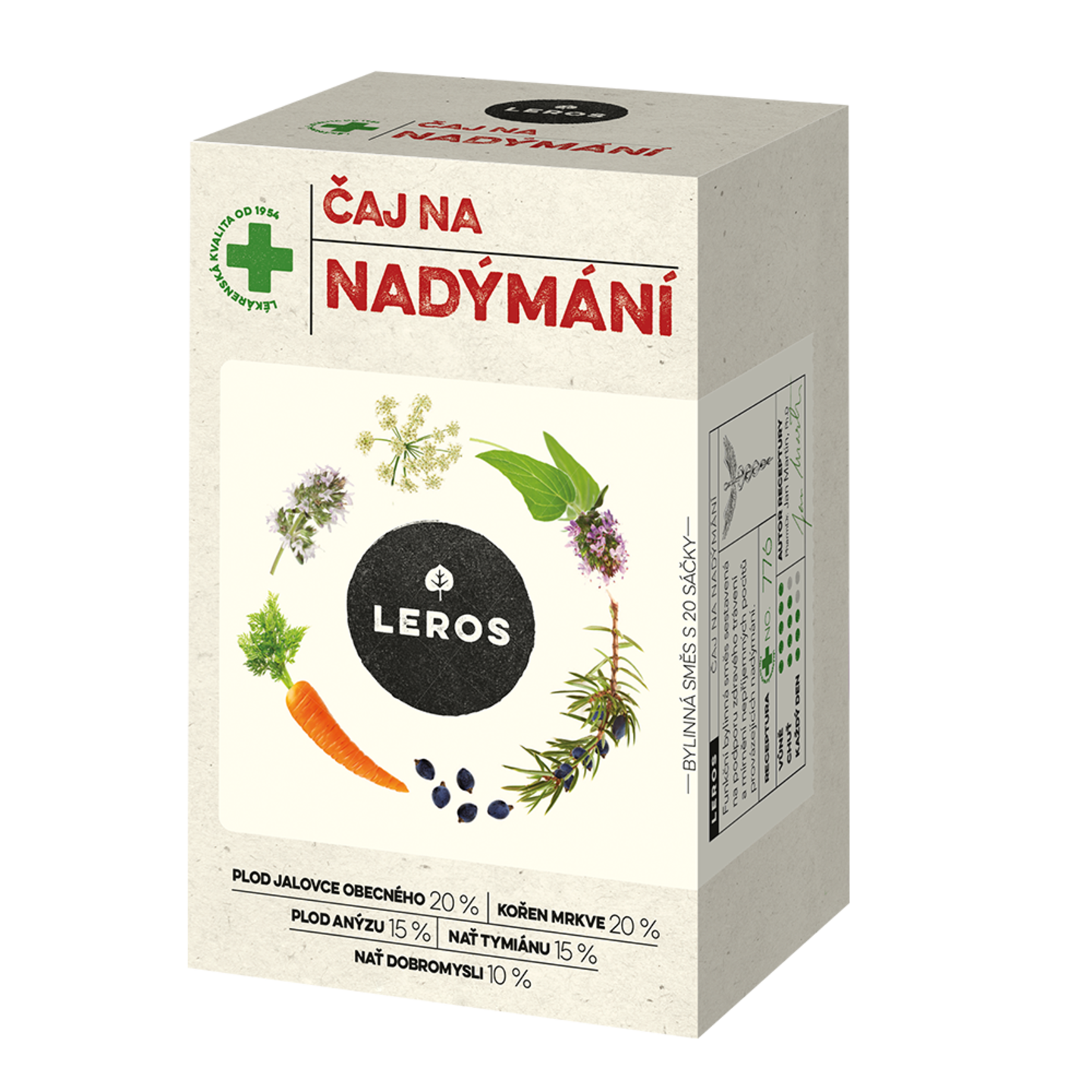 LEROS Bylinný čaj na nadýmání – nálev. sáčky (20 x 1 LEROS Bylinný čaj na nadýmání - nálev. sáčky (20 x 1
