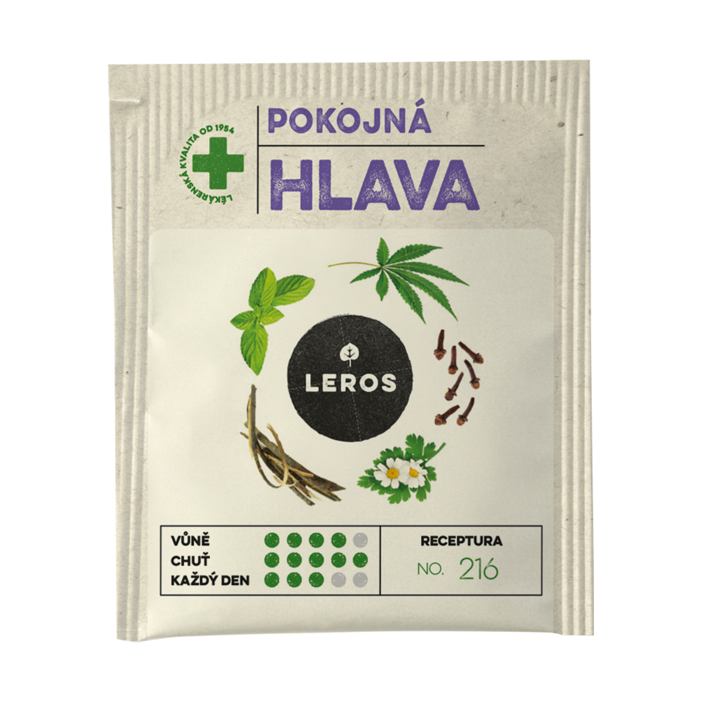 5 g) - zmírňuje tlak na spáncích a čele