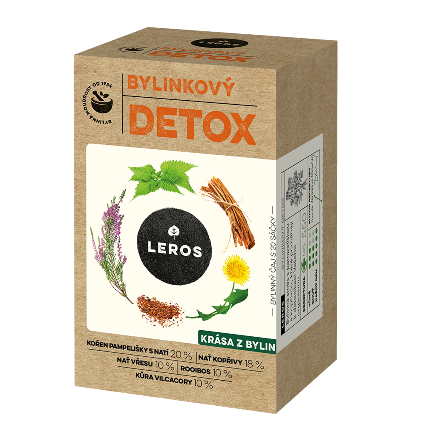 LEROS Bylinný čaj Bylinkový detox – nálev. sáčky (20 x 1 LEROS Bylinný čaj Bylinkový detox - nálev. sáčky (20 x 1