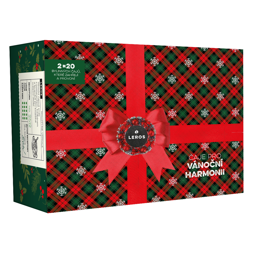 LEROS Dárková sada (2 x 20 nálev. sáčků) – Čaje pro vánoční harmonii – chuť vánoc v šálku čaje LEROS Dárková sada (2 x 20 nálev. sáčků) - Čaje pro vánoční harmonii - chuť vánoc v šálku čaje