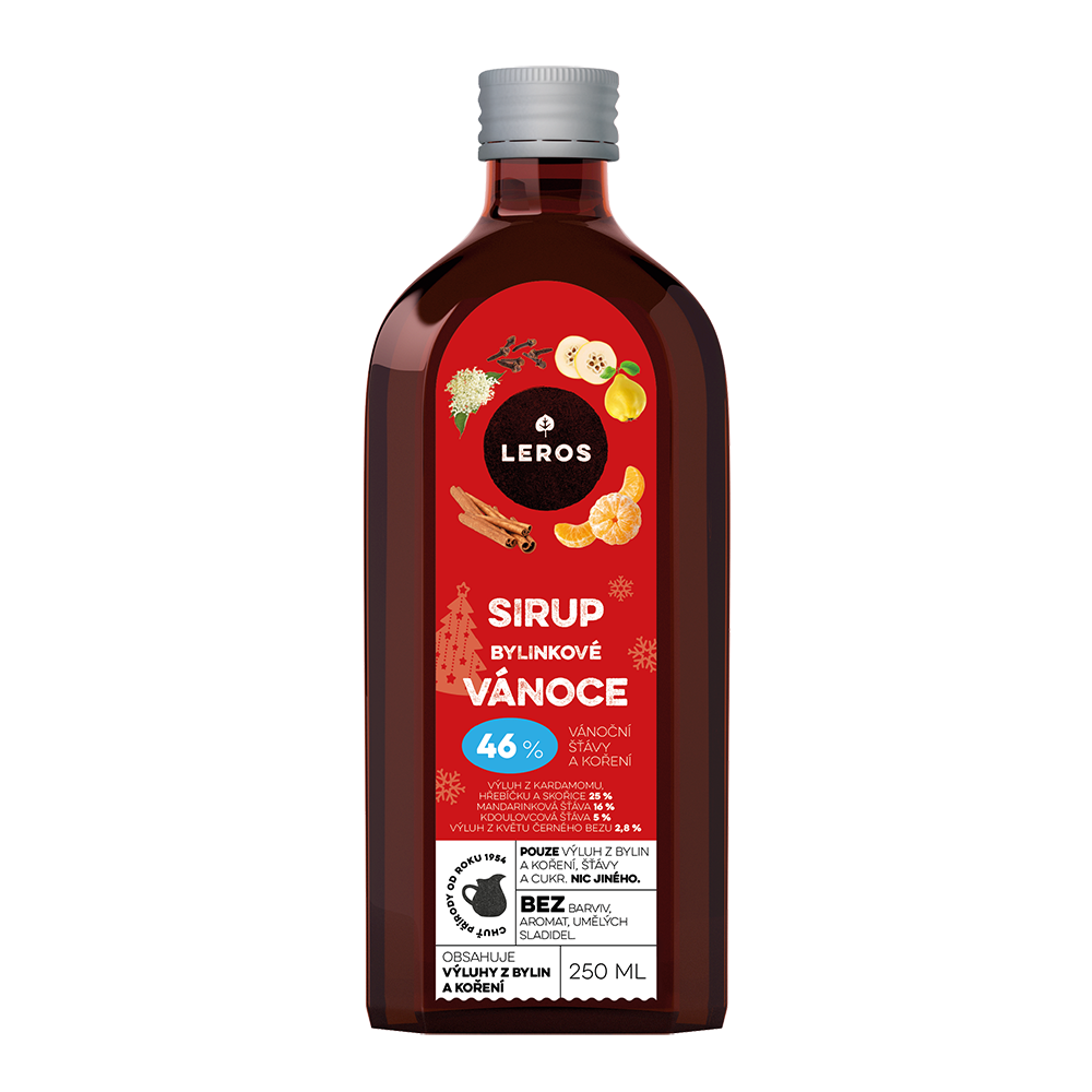 LEROS Sirup Bylinkové Vánoce (250 ml) – mnohostranné použití LEROS Sirup Bylinkové Vánoce (250 ml) - mnohostranné použití