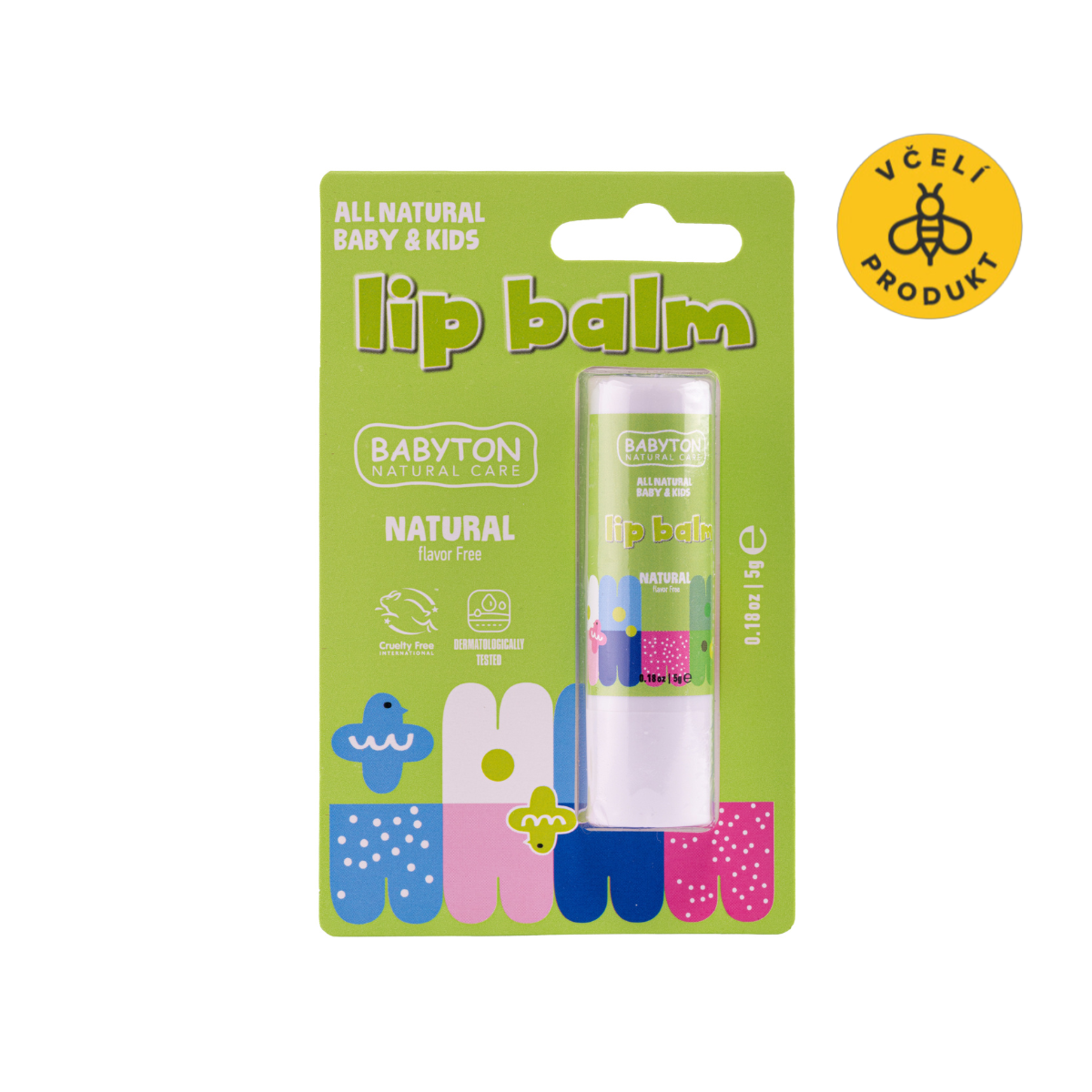 Babyton Dětský balzám na rty Natural (5 g) – i pro nejmenší děti Babyton Dětský balzám na rty Natural (5 g) - i pro nejmenší děti