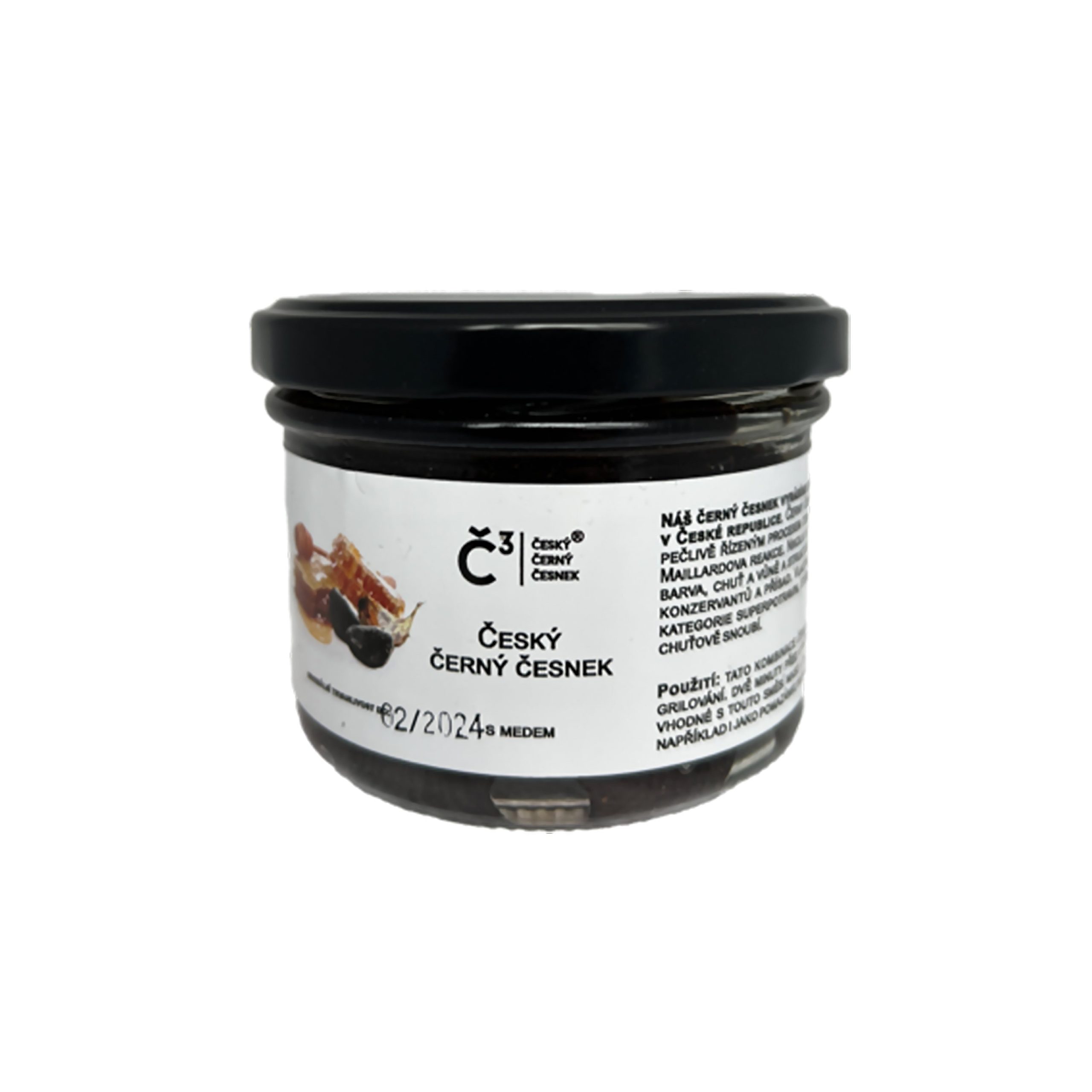 Česnek černý český s medem 220 g BLACK GARLIC Česnek černý český s medem 220 g BLACK GARLIC