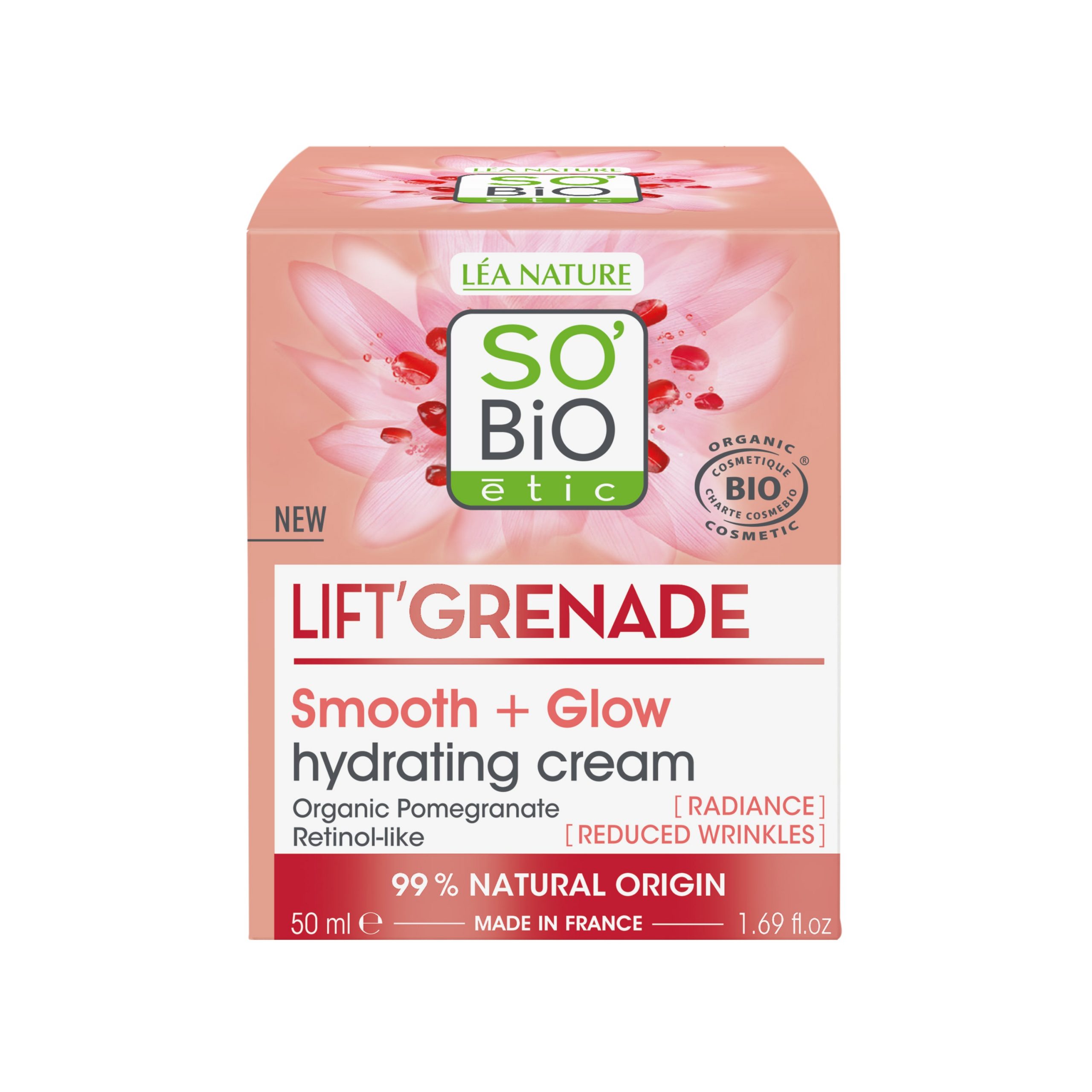 Krém denní rozjasňující proti vráskám Lift'Grenade 50 ml BIO   SO’BiO étic