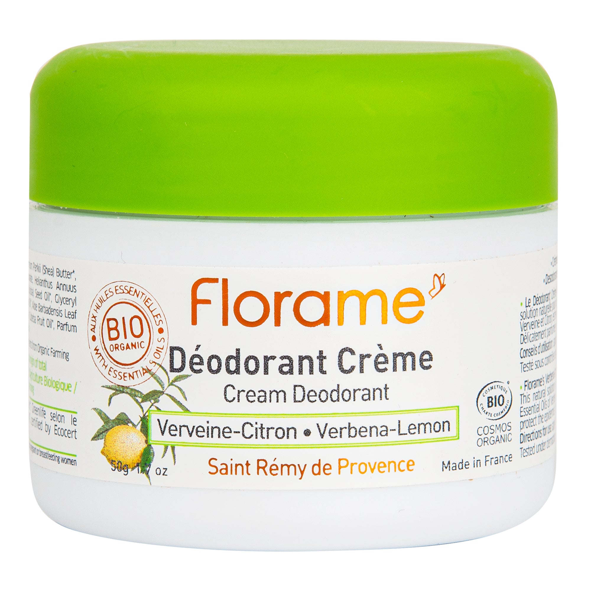 Deodorant krémový 24h citronová verbena 50 g BIO FLORAME Deodorant krémový 24h citronová verbena 50 g BIO FLORAME