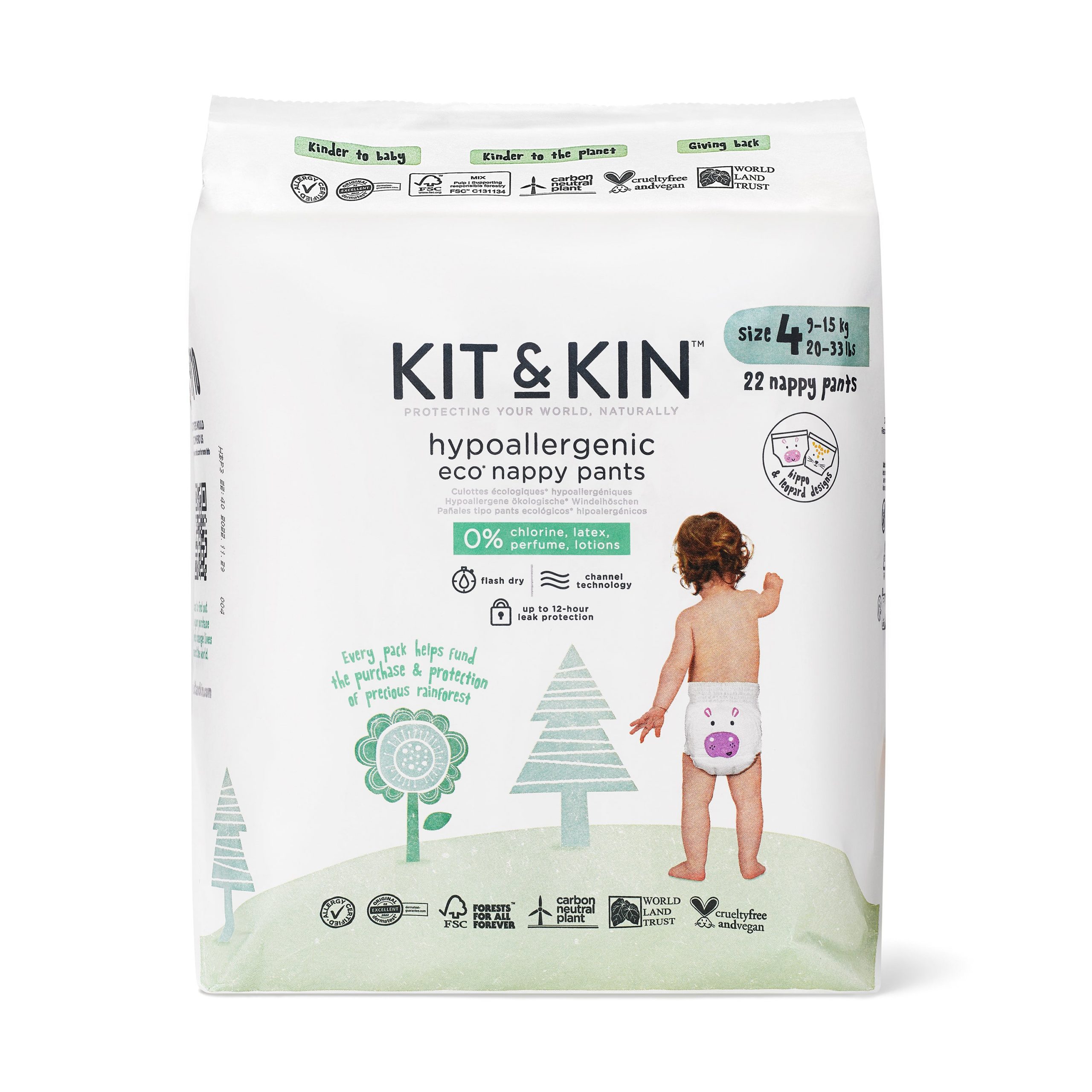 Kalhotky plenkové EKO velikost 4 22 ks KIT & KIN Kalhotky plenkové EKO velikost 4 22 ks KIT & KIN