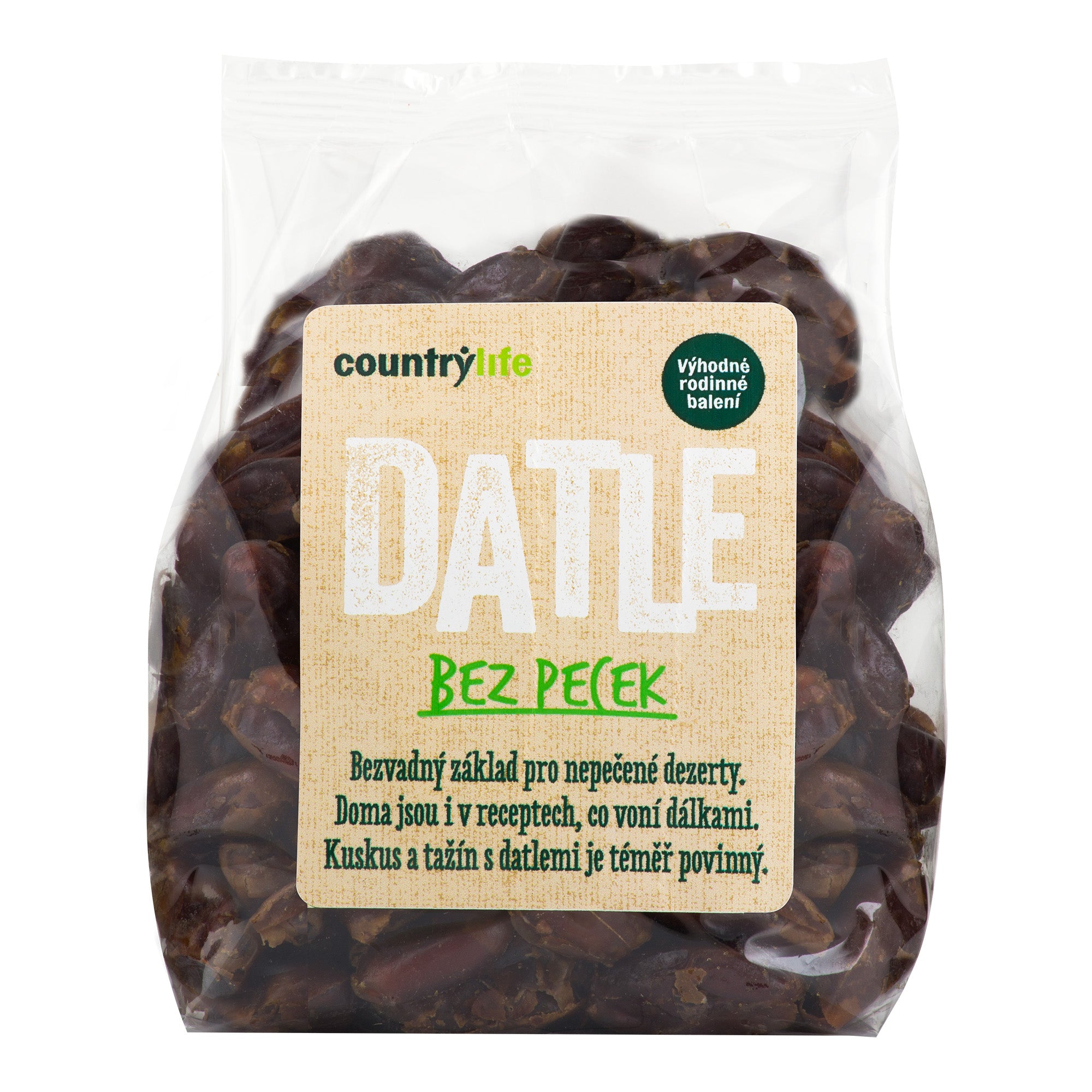 Datle sušené bez pecek 500 g COUNTRY LIFE Datle sušené bez pecek 500 g COUNTRY LIFE
