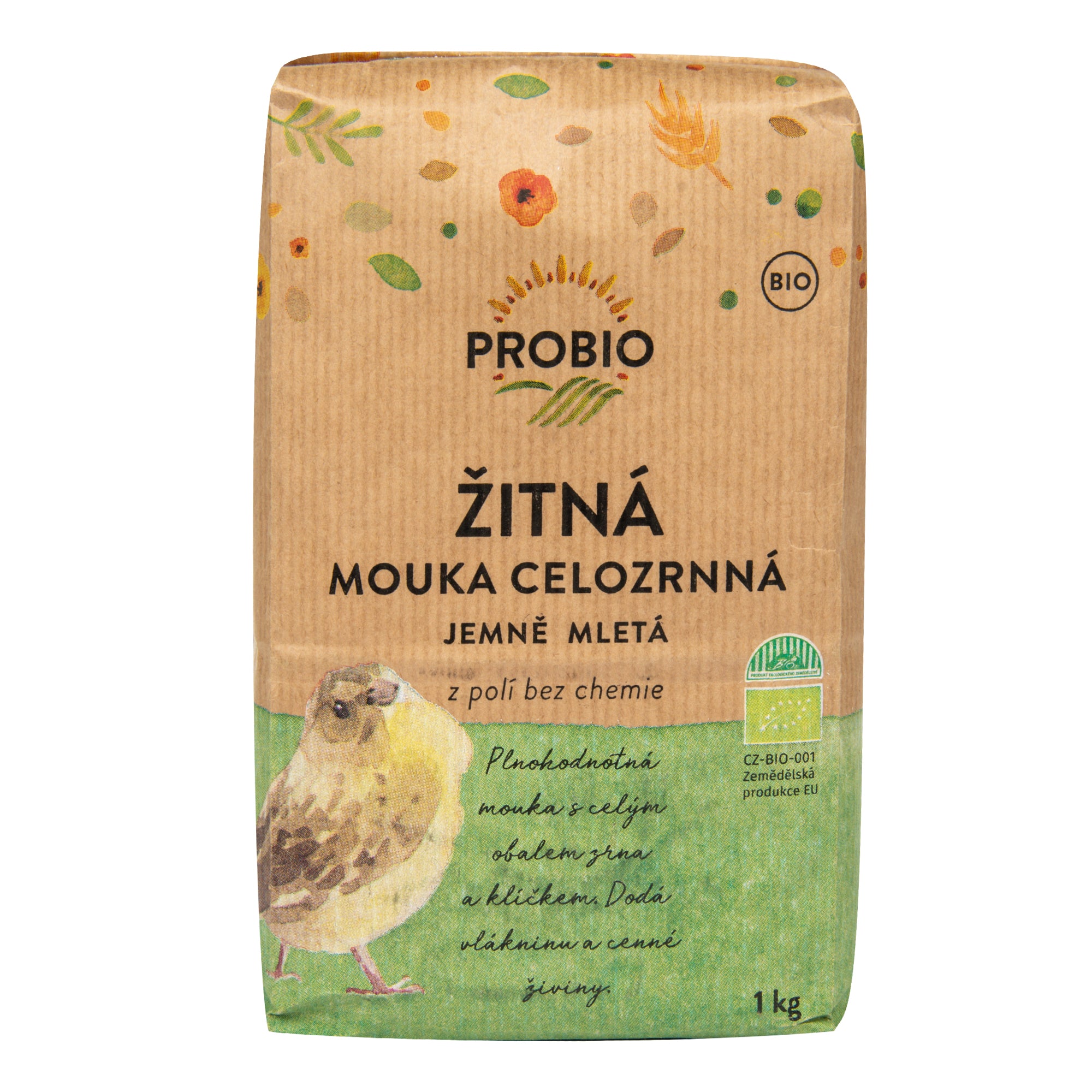 PROBIO Mouka žitná celozrnná jemně mletá BIO (1 kg) PROBIO Mouka žitná celozrnná jemně mletá BIO (1 kg)