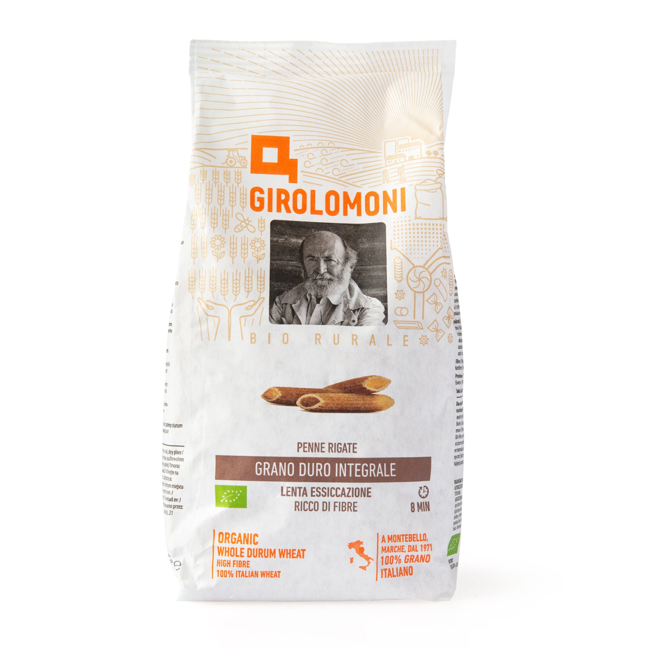 Těstoviny penne celozrnné semolinové 500 g BIO GIROLOMONI Těstoviny penne celozrnné semolinové 500 g BIO GIROLOMONI