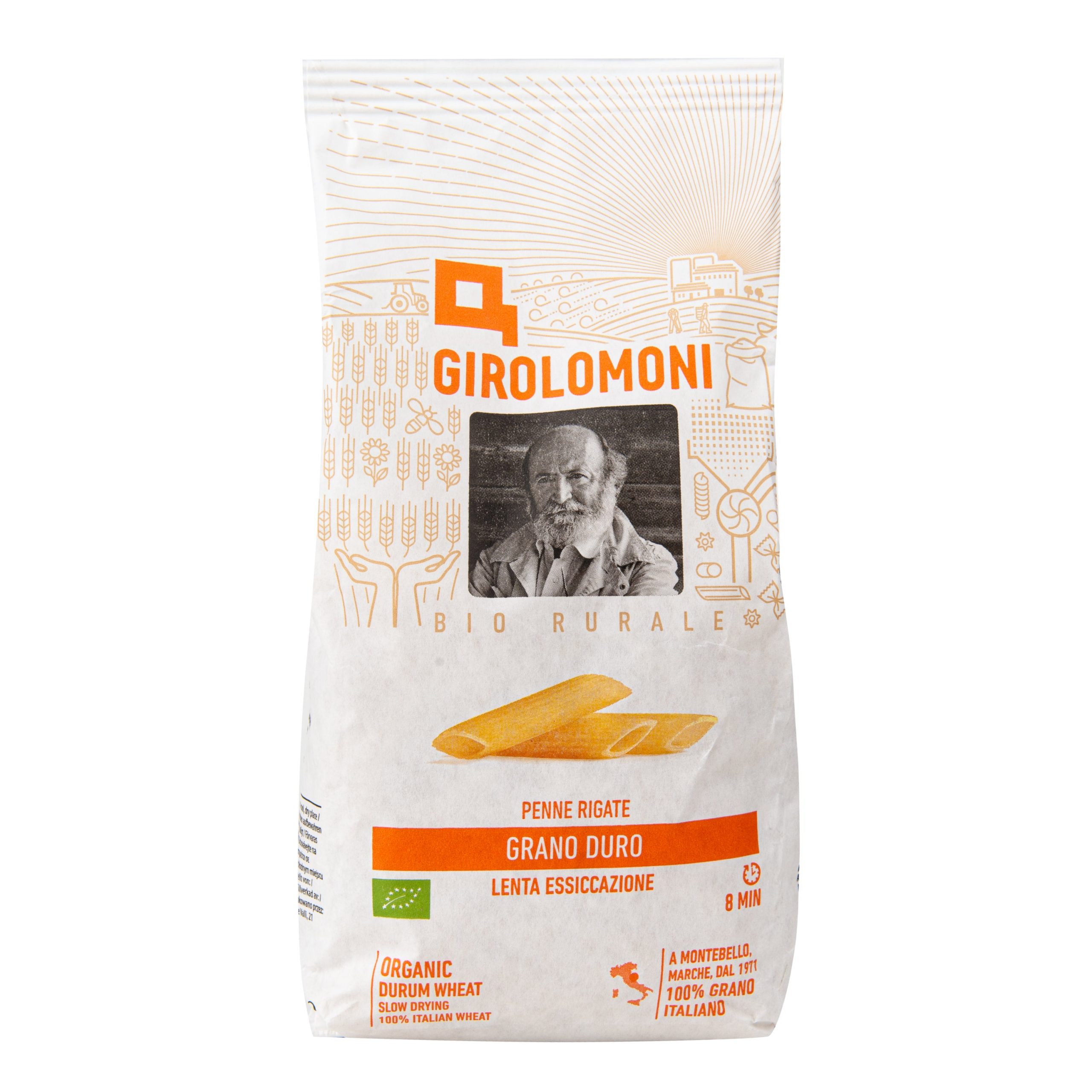 Těstoviny penne rigate semolinové 500 g BIO GIROLOMONI Těstoviny penne rigate semolinové 500 g BIO GIROLOMONI