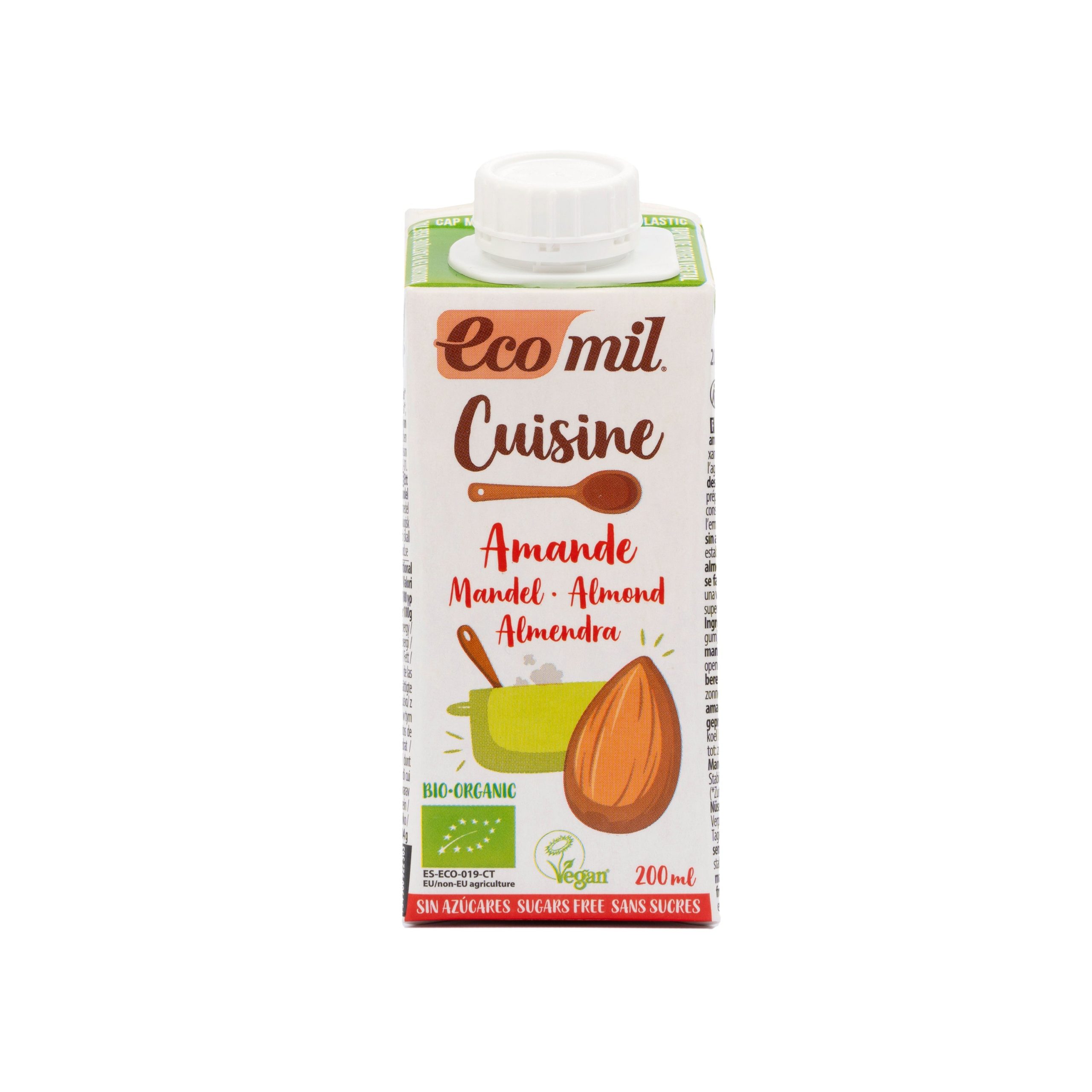 Krém mandlový na vaření 9 % tuku 200 ml BIO ECOMIL Krém mandlový na vaření 9 % tuku 200 ml BIO ECOMIL