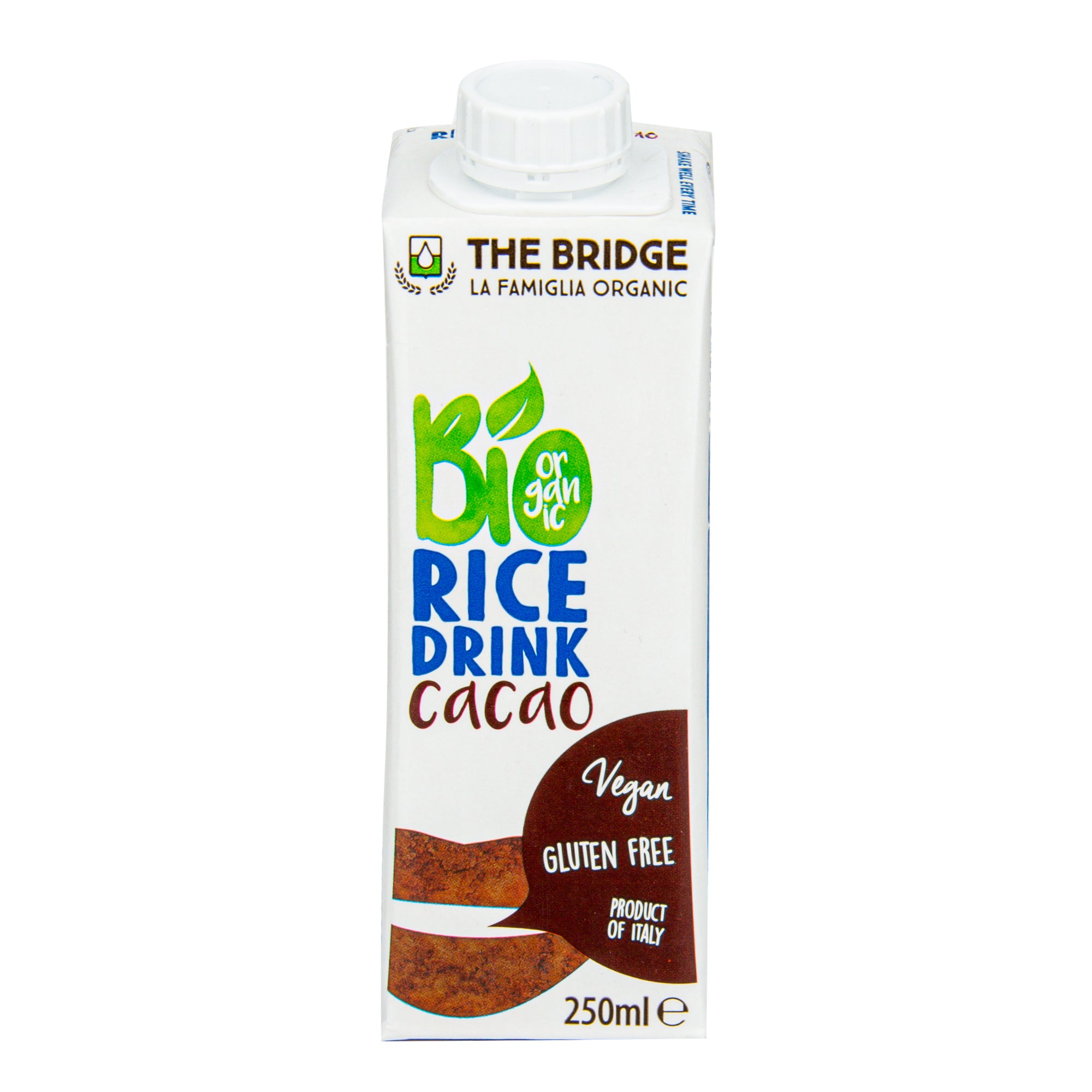 Nápoj rýžový kakao 250 ml BIO THE BRIDGE Nápoj rýžový kakao 250 ml BIO THE BRIDGE