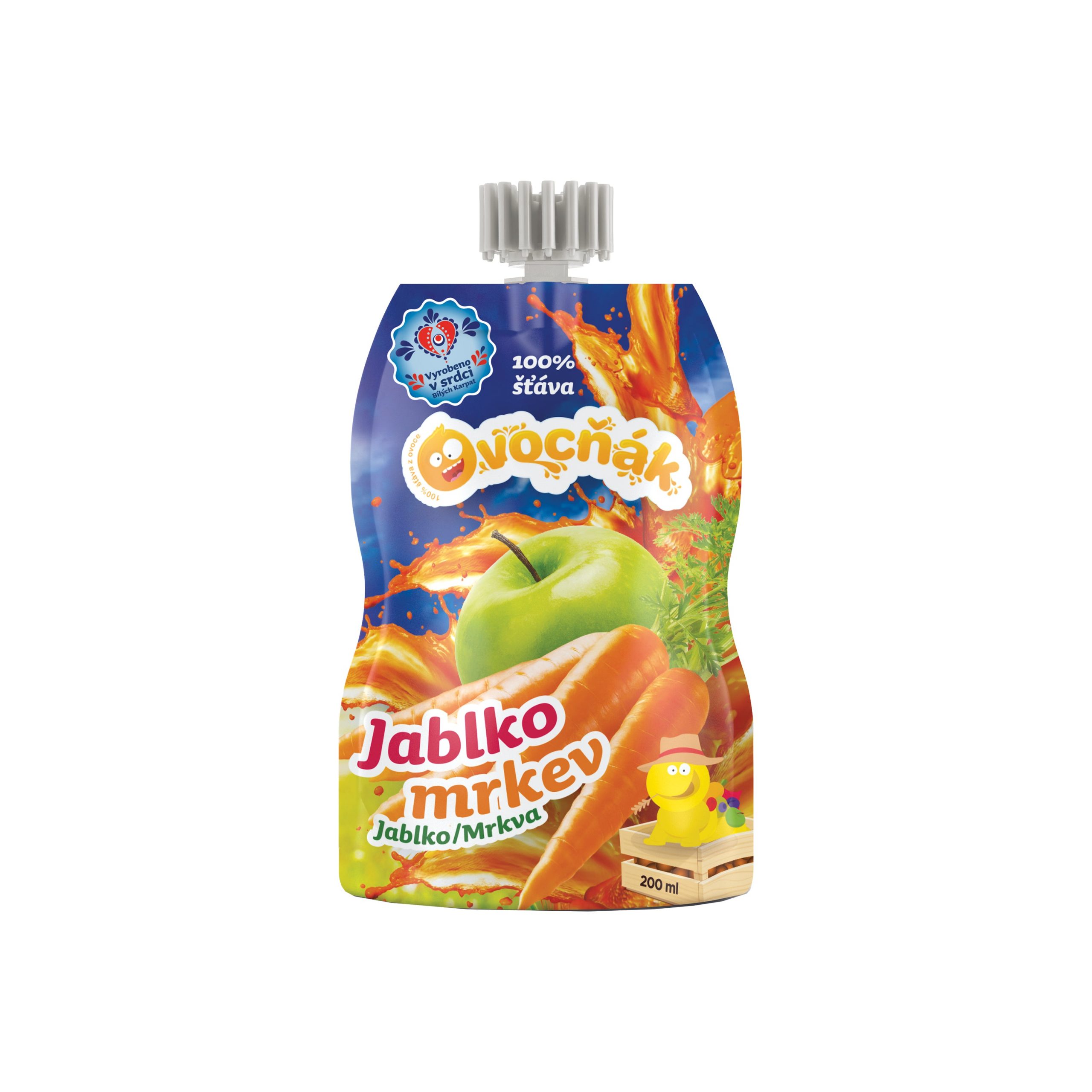 Mošt ovocný jablko-mrkev 200 ml OVOCŇÁK Mošt ovocný jablko-mrkev 200 ml OVOCŇÁK