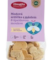 Zemanka Špaldová medová srdíčka s máslem BIO (100 g) - slazené pouze medem