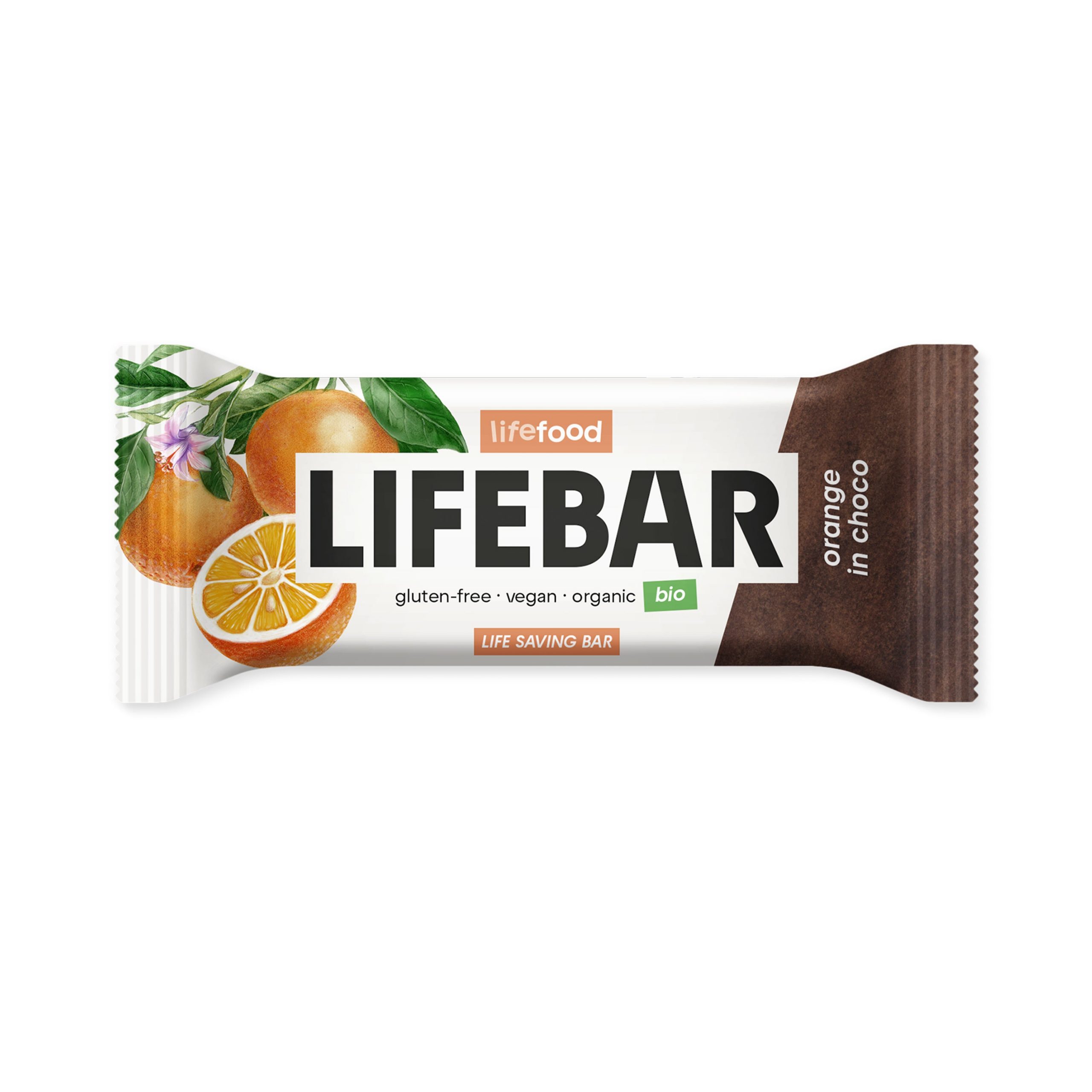 Tyčinka Lifebar pomeranč v čokoládě RAW 40 g BIO LIFEFOOD Tyčinka Lifebar pomeranč v čokoládě RAW 40 g BIO LIFEFOOD