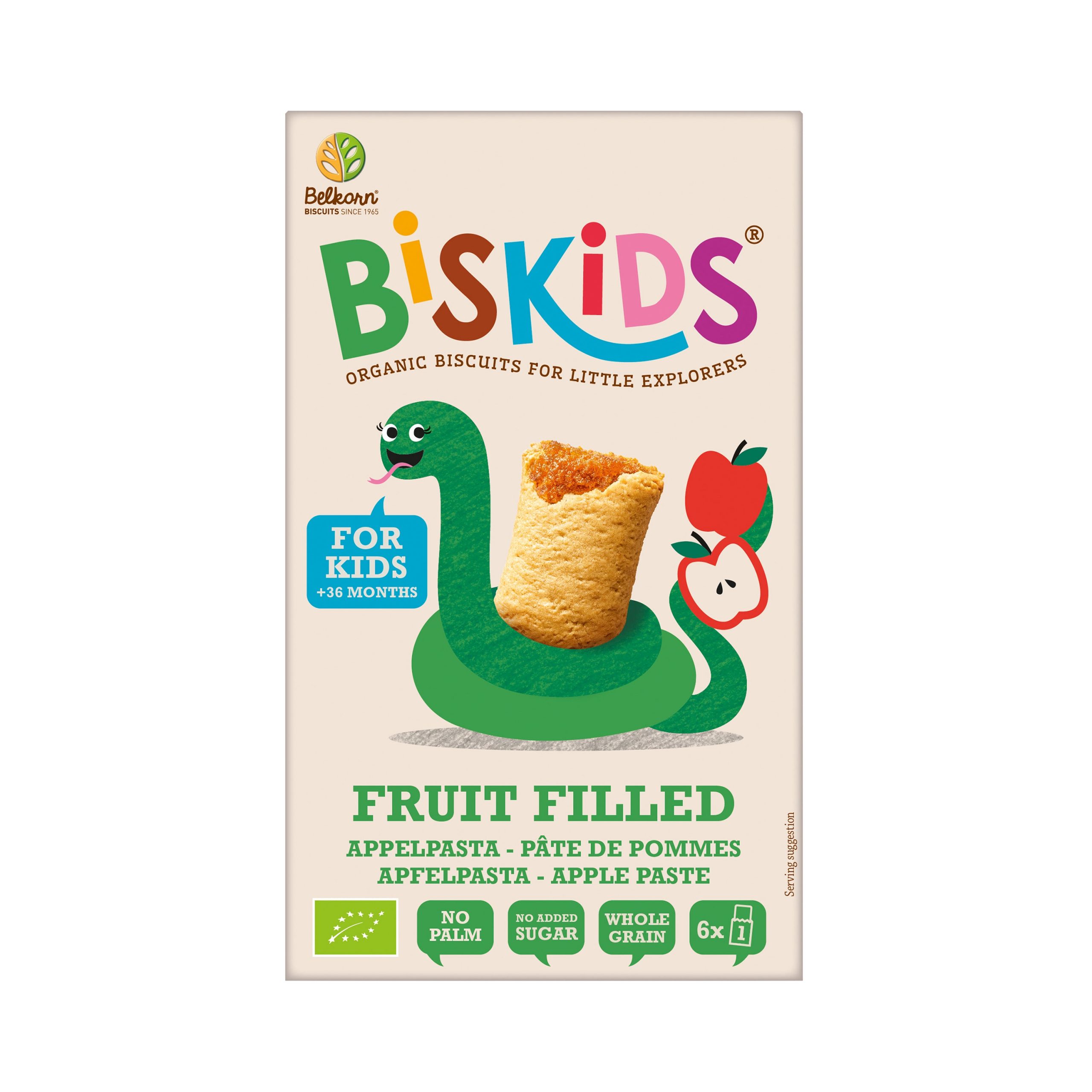 BISkids Sušenky celozrnné měkké dětské s jablečným pyré 36M+ BIO (120 g) BISkids Sušenky celozrnné měkké dětské s jablečným pyré 36M+ BIO (120 g)