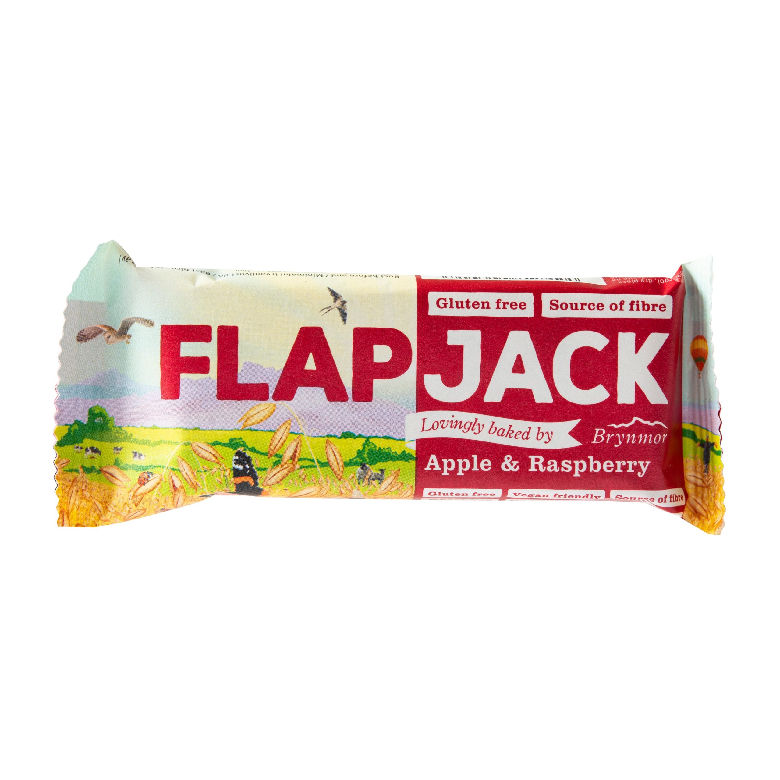 Flapjack ovesný malina-jablečná šťáva bezlepkový 80 g BRYNMOR Flapjack ovesný malina-jablečná šťáva bezlepkový 80 g BRYNMOR