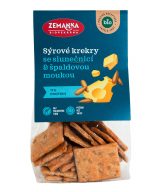 Zemanka Špaldové krekry se sýrem a slunečnicovými semínky BIO (100 g) - slané mlsání s 11 % bílkovin