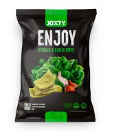 Chipsy bramborové se špenátem a česnekem 40 g   JOXTY ENJOY CHIPS