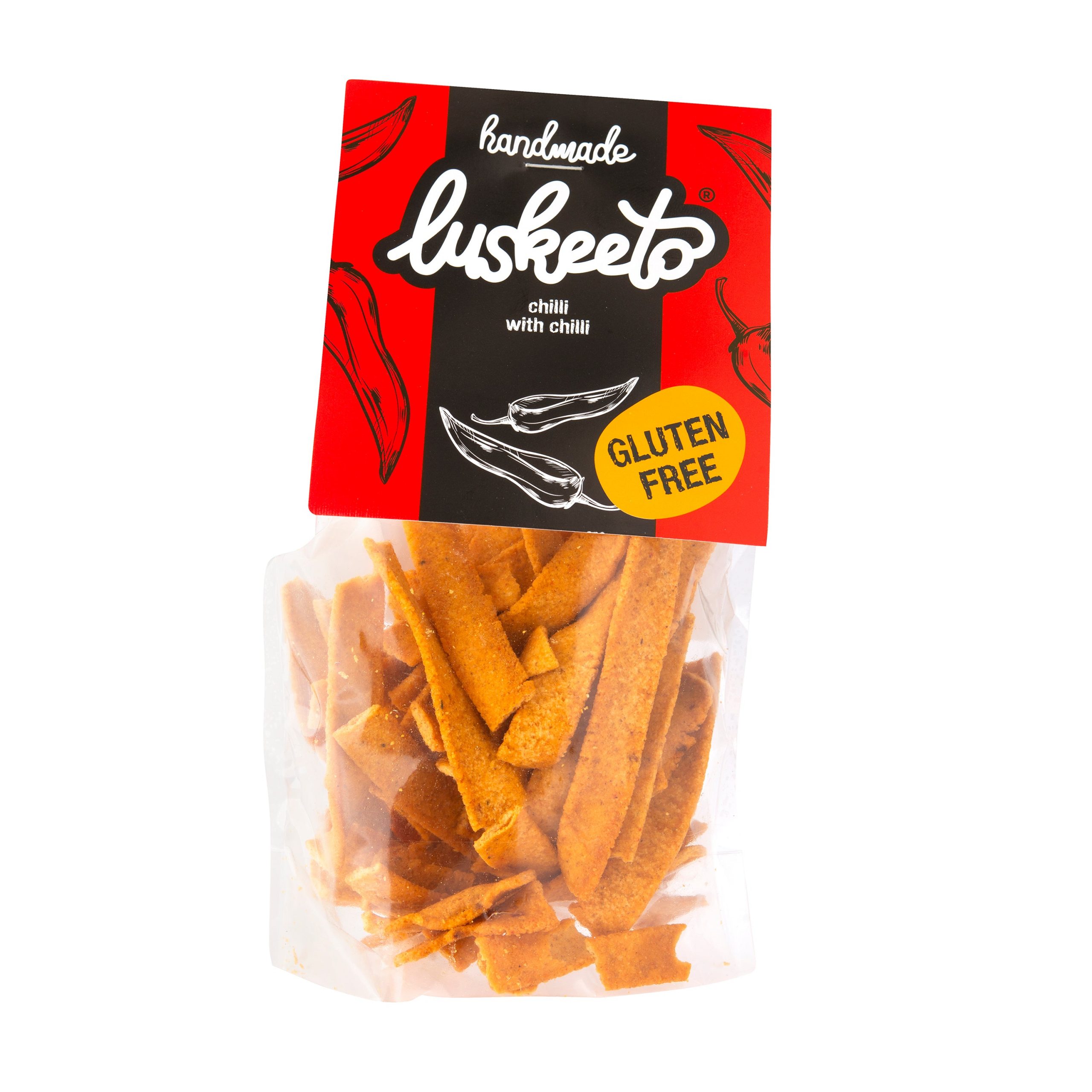 Krekry luštěninové s chilli 70 g LUSKEETO Krekry luštěninové s chilli 70 g LUSKEETO